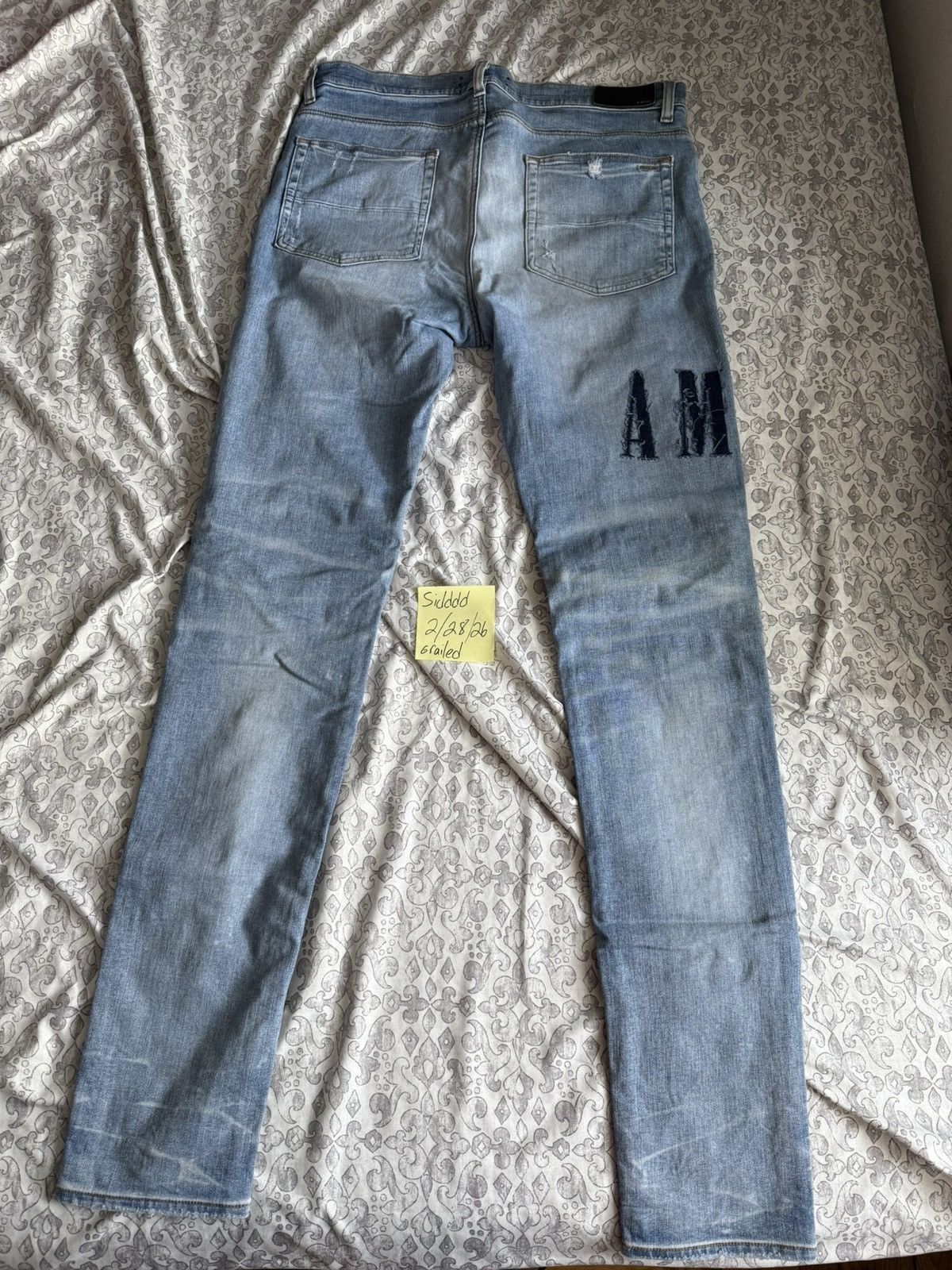 Amiri Denim Appliqué Logo Jeans
