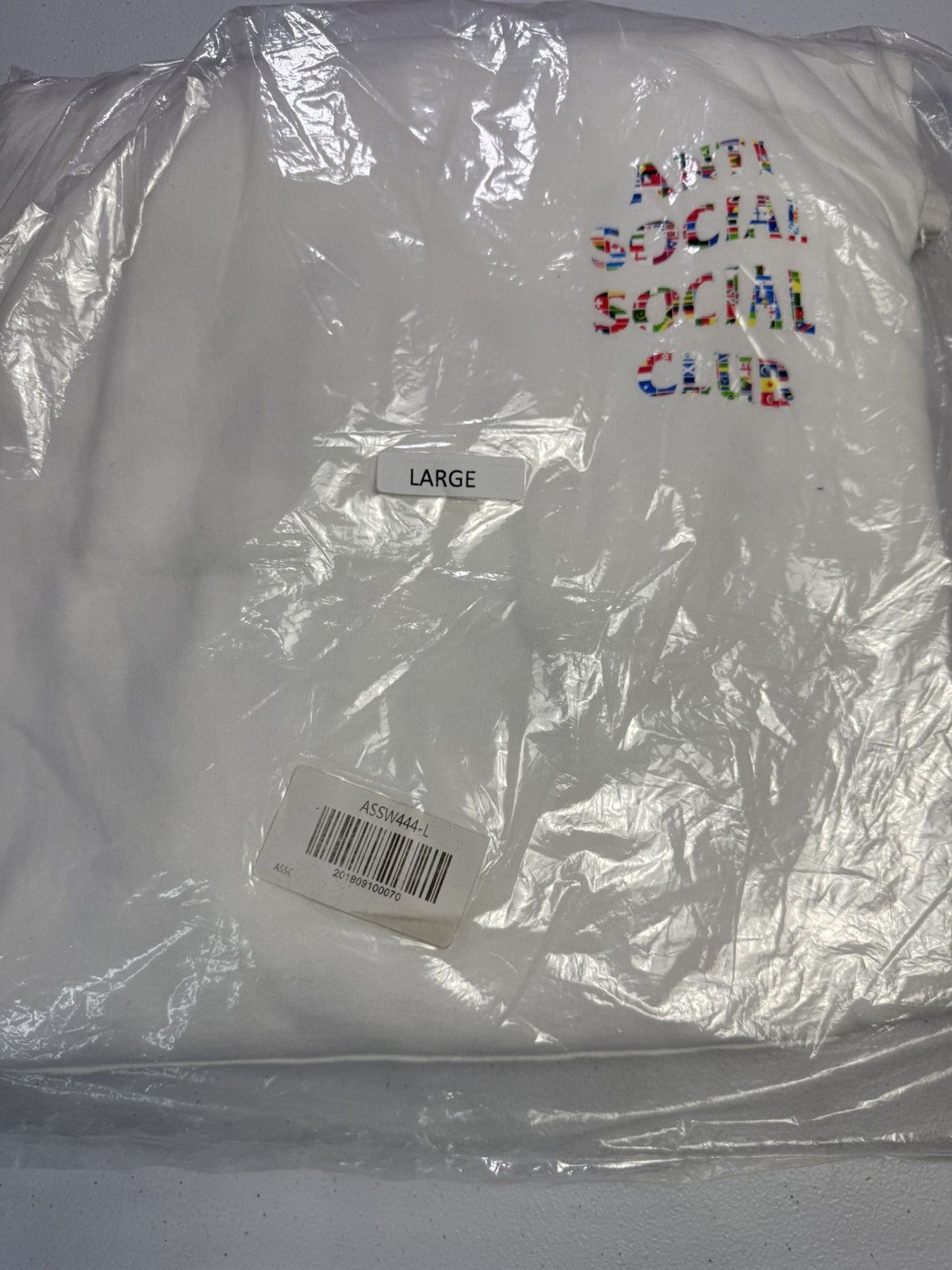 Anti Social Social Club New Anti Social Social Club Flag Hoodie White Sz L Size US L / EU 52-54 / 3 - 4 Thumbnail