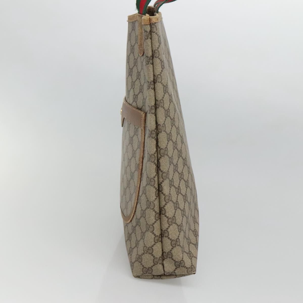 Gucci GUCCI GG Supreme Web Sherry Line Tote Bag Pvc Beige Red 40 Size ONE SIZE - 5 Thumbnail
