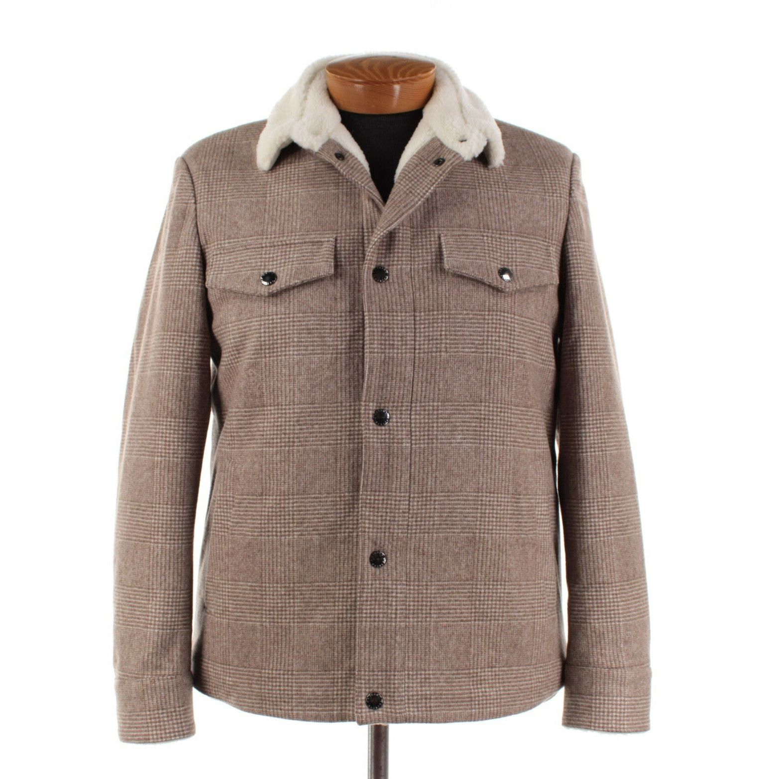 Luciano Barbera Luciano Barbera Overshirt Size M US In Beige Wool Size US M / EU 48-50 / 2 - 1 Thumbnail