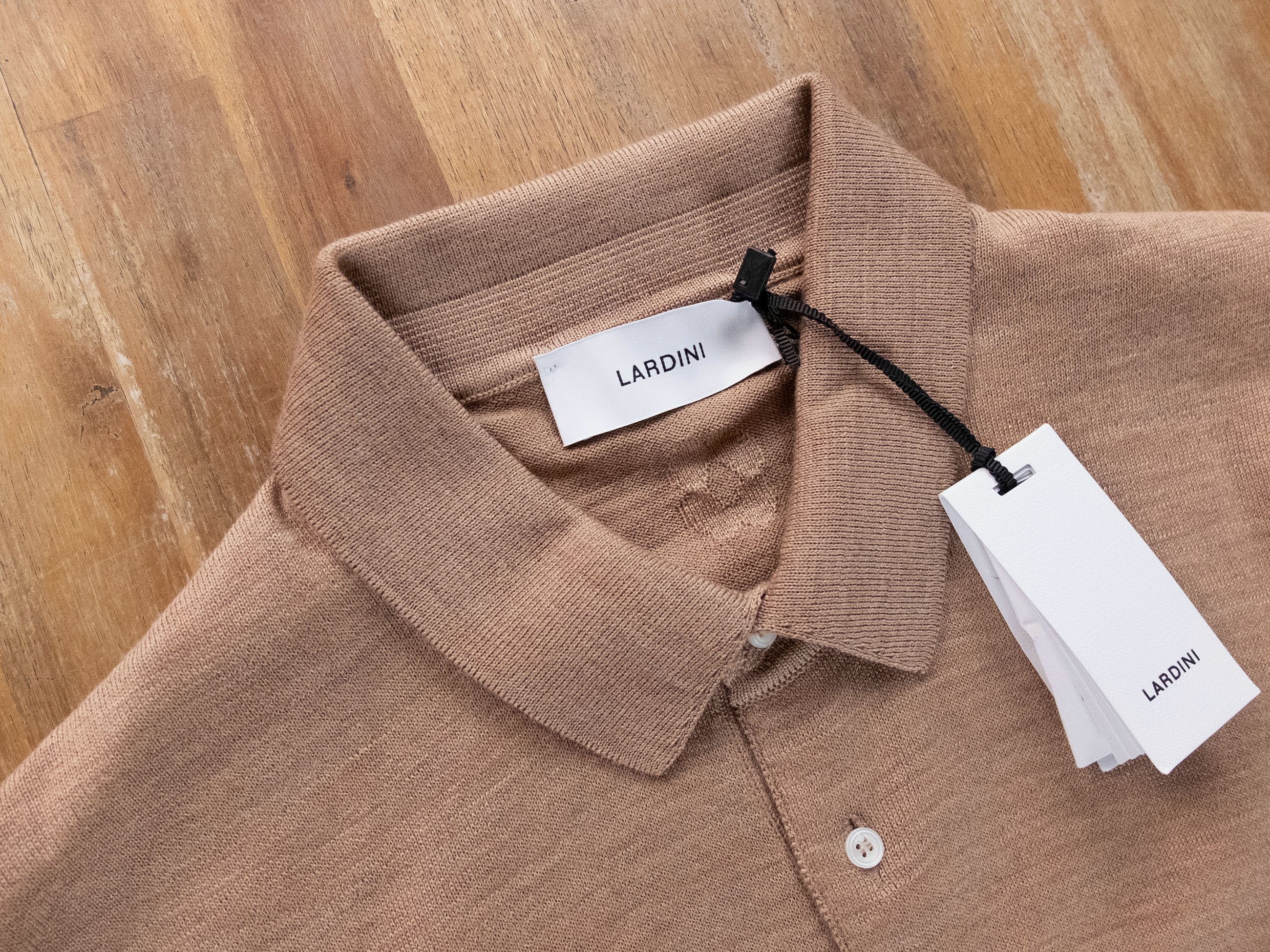 Lardini LARDINI tobacco brown wool polo sweater 54 / XXL Italy Size US XXL / EU 58 / 5 - 5 Thumbnail