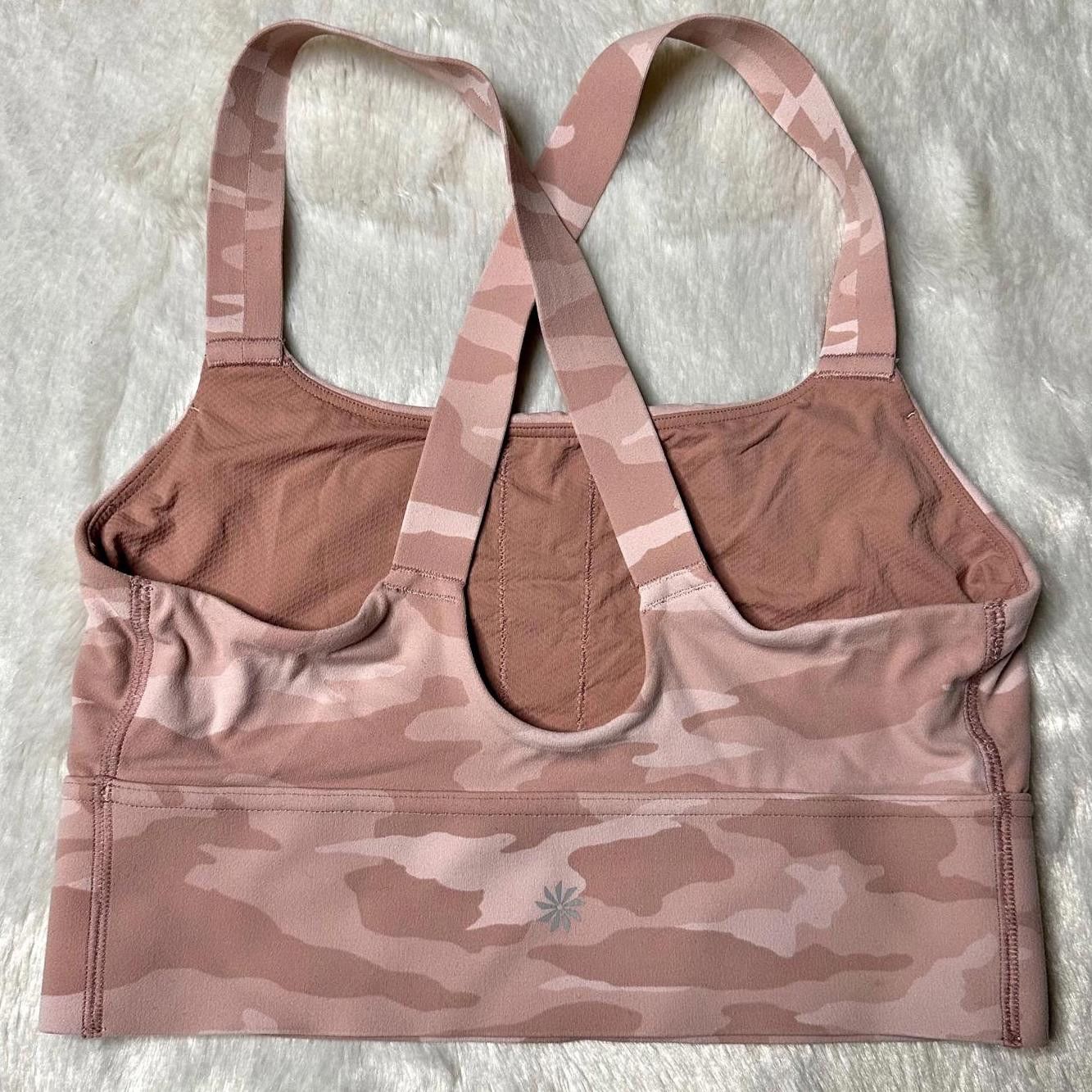 Athleta Athleta Women's XS Pink Camo Longline Sports Bra Crossback Size ONE SIZE - 3 Thumbnail