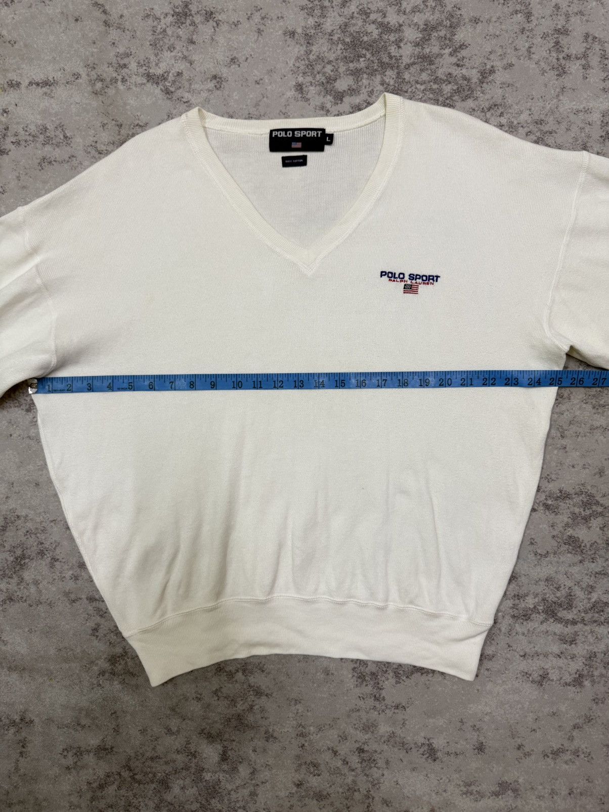 Polo Ralph Lauren Vintage 90s Polo Sport Ralph Lauren Vneck Knit Sweater Size US L / EU 52-54 / 3 - 14 Thumbnail