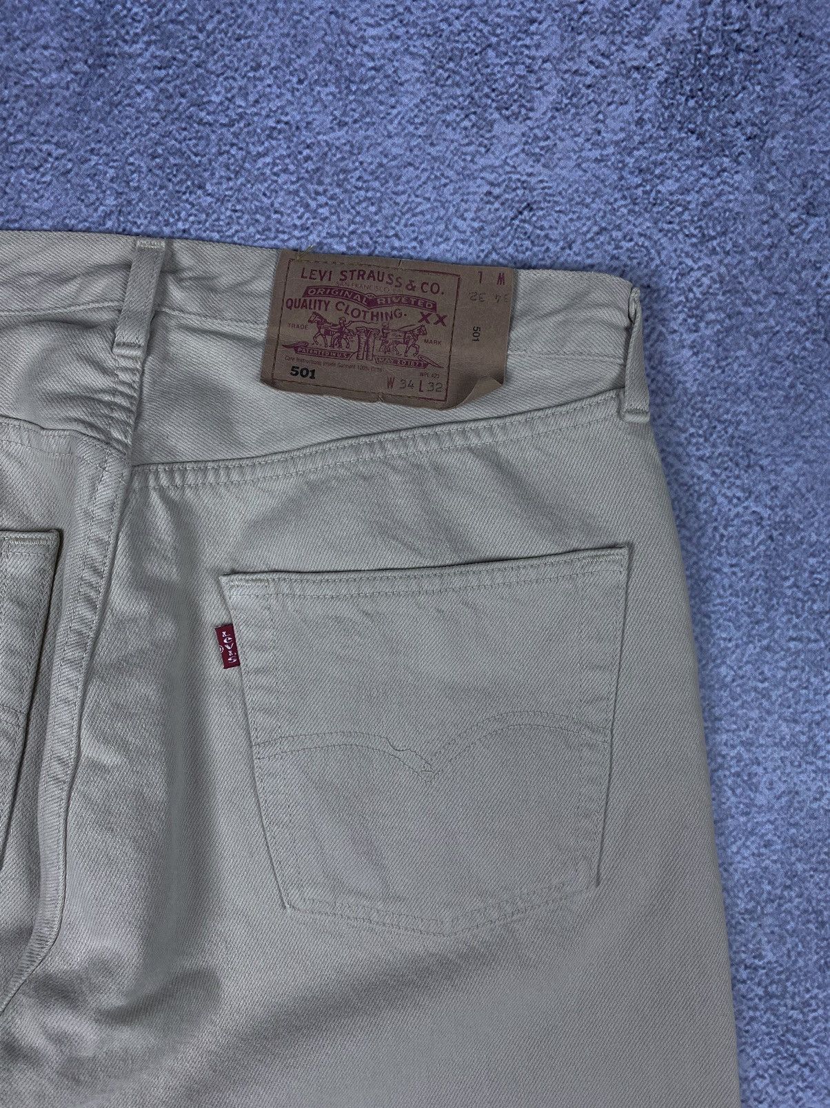Levi's × Vintage Levis 501 Vintage Beige Jeans Size US 32 / EU 48 - 8 Thumbnail