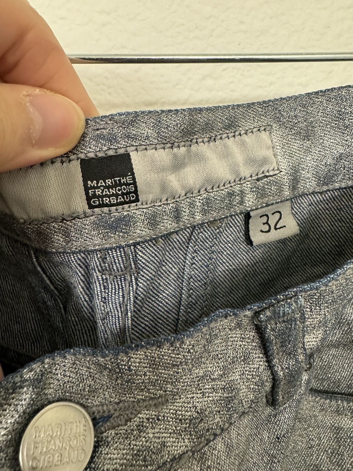 Marithe + Francois Girbaud Silver Reflective Girbaud Jeans Size US 32 / EU 48 - 6 Thumbnail