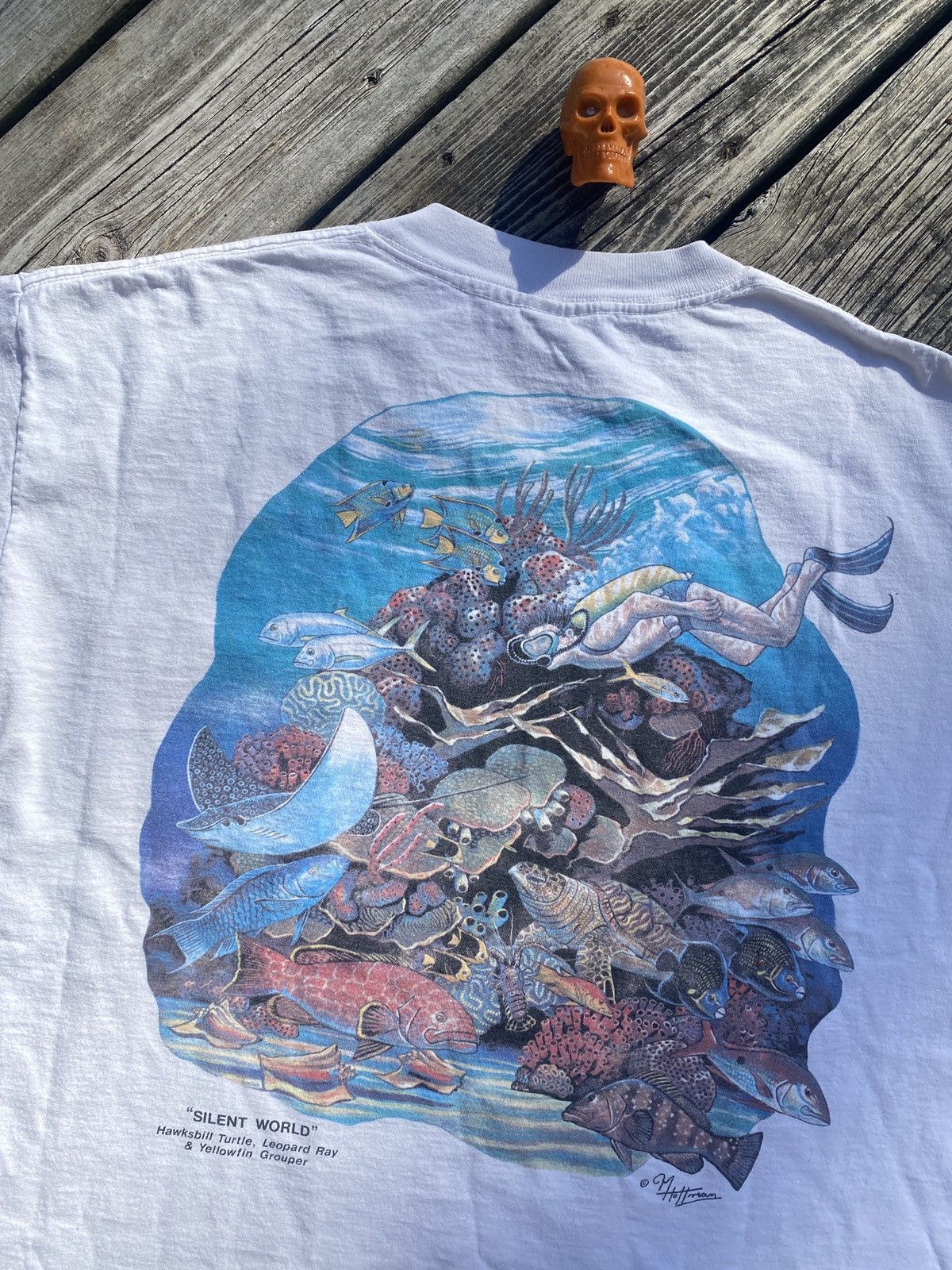 Vintage 90s ocean nature animal art shirt sz XL Size US XL / EU 56 / 4 - 3 Thumbnail