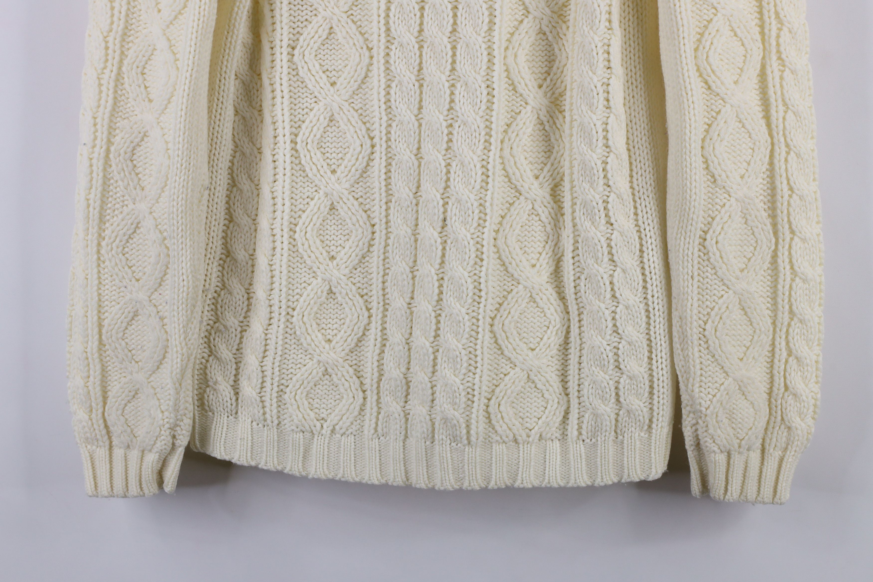 Vintage Vintage 60s 70s Streetwear Knit Fisherman Turtleneck Sweater Size M / US 6-8 / IT 42-44 - 9 Thumbnail