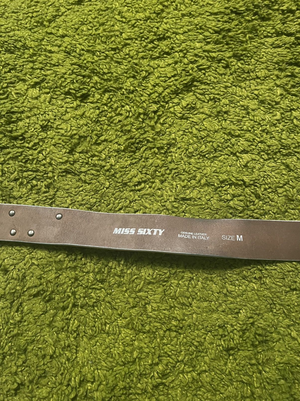 Genuine Leather × Miss Sixty × Vintage Miss Sixty 2000s vintage ostrich leather belt Size ONE SIZE - 6 Thumbnail