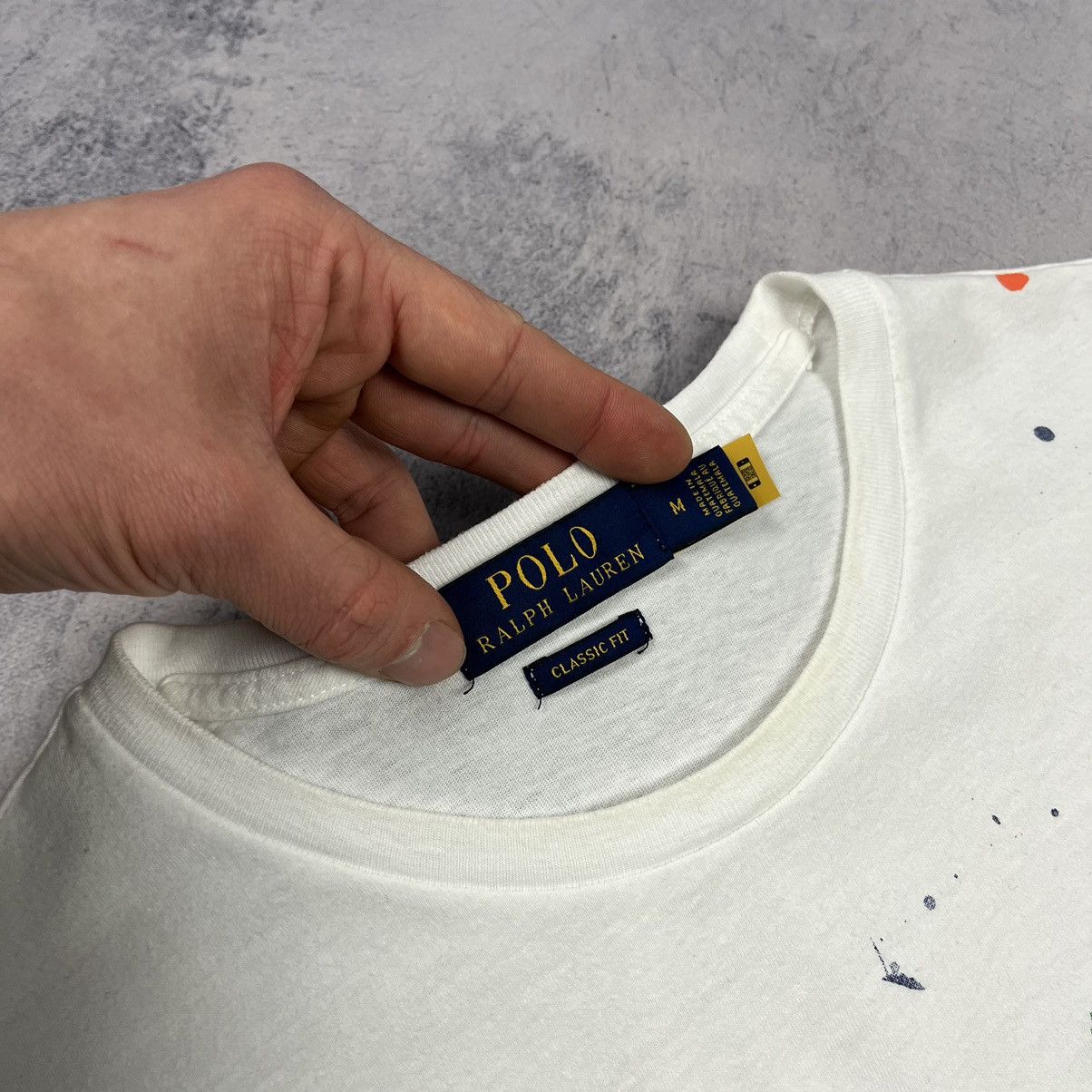 Polo Ralph Lauren Designer Polo Ralph Lauren rare paint spatter T Shirt Size US M / EU 48-50 / 2 - 8 Thumbnail