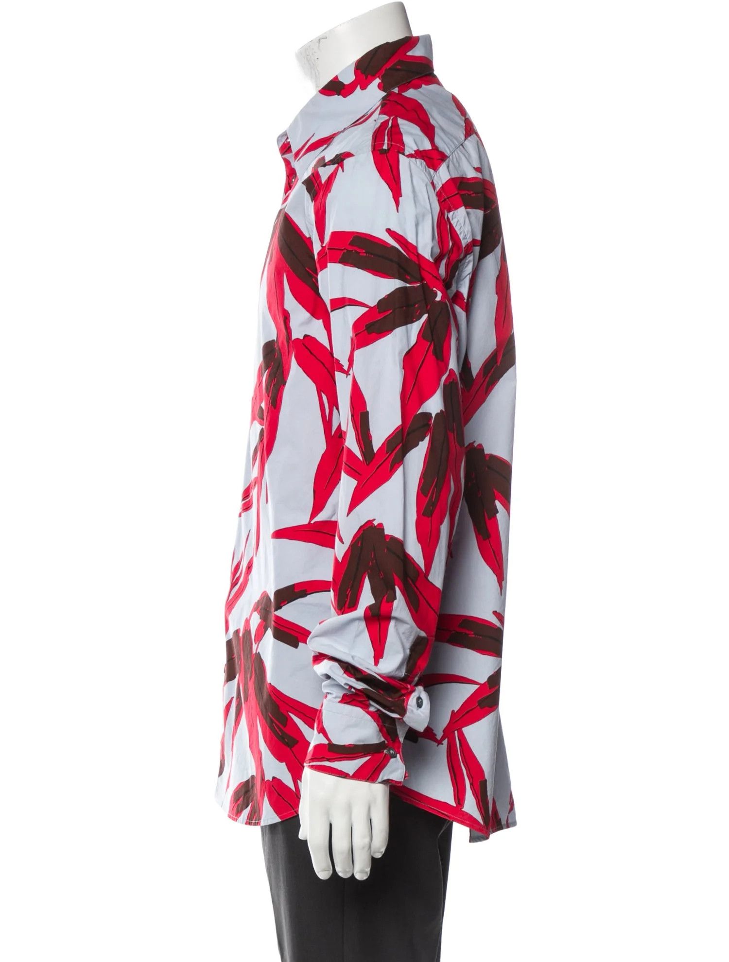 Marni o1tko10825 Leaf Printed Shirt in Multicolor Size US XL / EU 56 / 4 - 2 Thumbnail