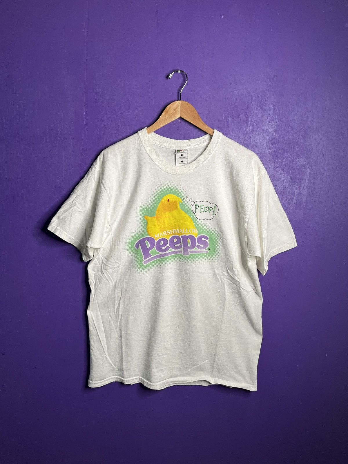 Vintage Vintage 90s Peeps marshmallows candy promo t-shirt Size US L / EU 52-54 / 3 - 1 Thumbnail
