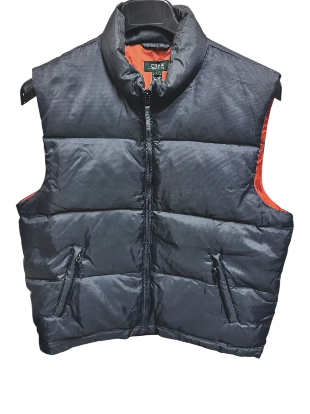 J.Crew J.CREW Fall 04 Navy/Orange Down Feather Puffer Full-Zip Vest Size US L / EU 52-54 / 3 - 1 Thumbnail