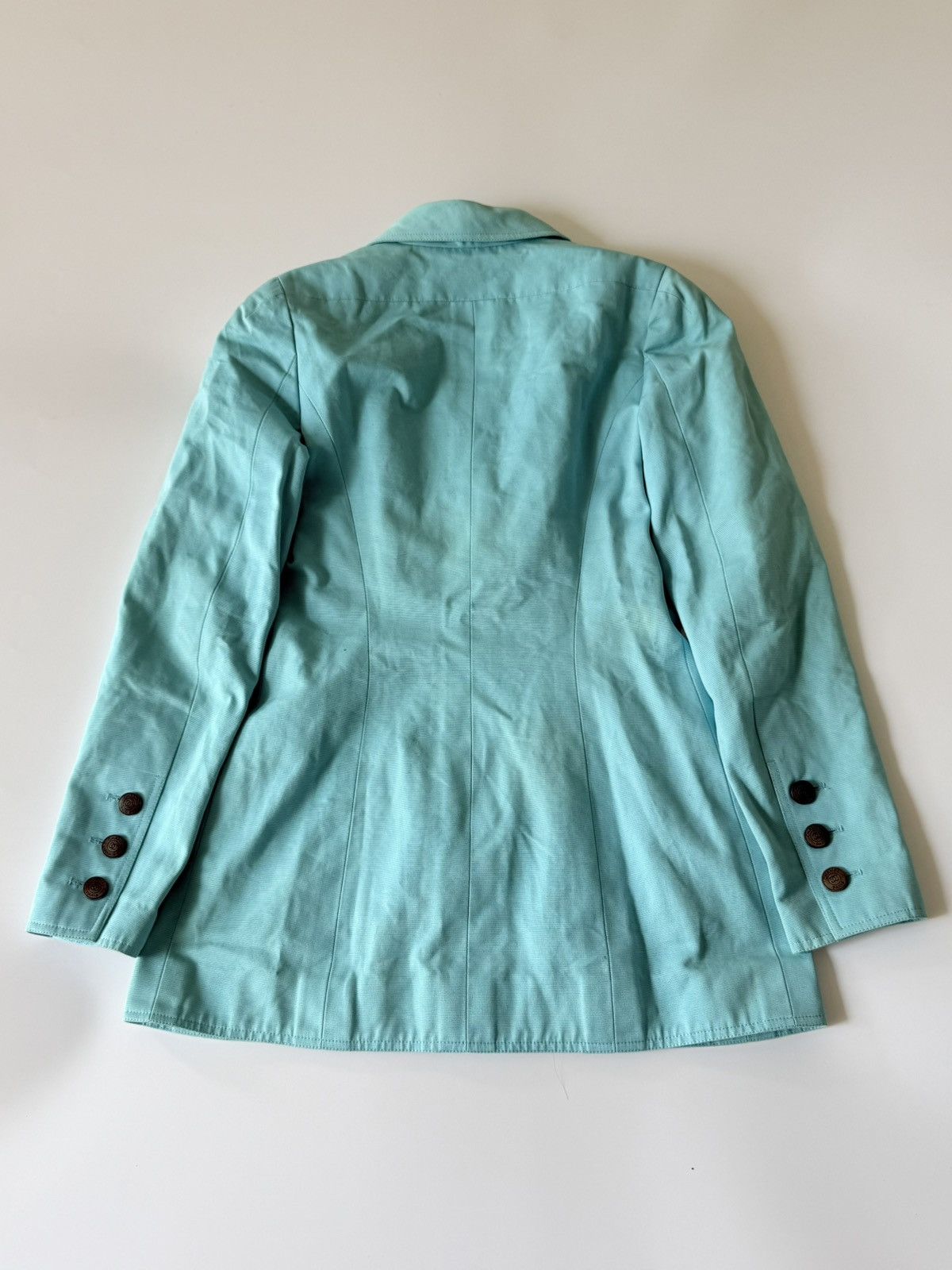 Chanel Chanel Boutique Vintage Tirquoise Cotton Blazer Size XS / US 0-2 / IT 36-38 - 2 Thumbnail