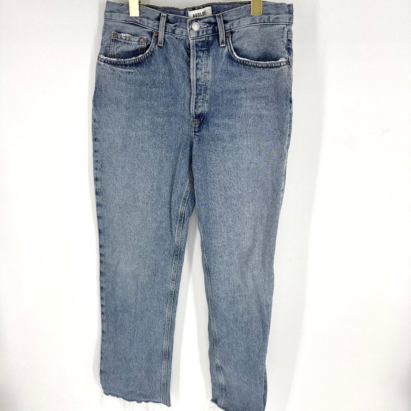 Agolde Agolde Lana Relaxed Straight Denim Jeans Raw Hem Size 28 Size 28" / US 6 / IT 42 - 1 Thumbnail
