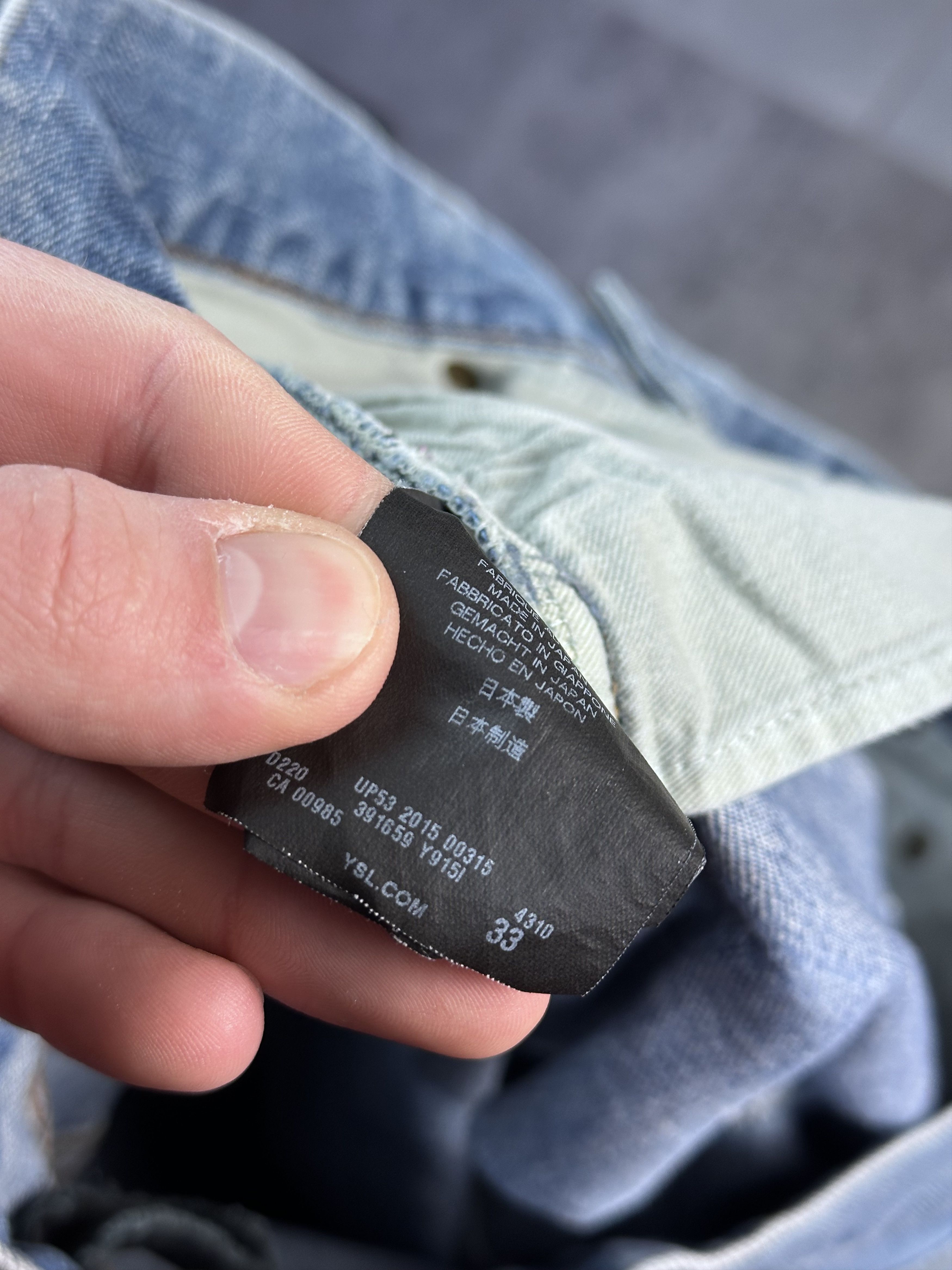 Saint Laurent Paris SLP AW15 Crash denim jeans skinny hedi era Size US 33 - 13 Thumbnail