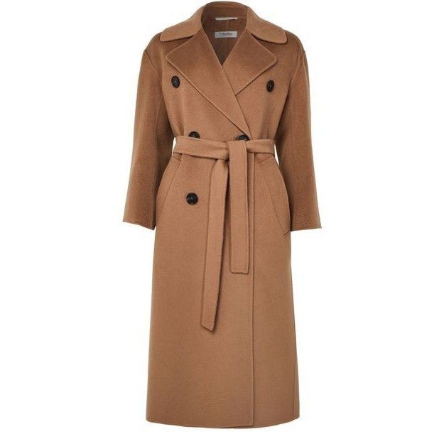 MAX MARA Dalila Belted Brown Wool Long Coat New & Authentic
