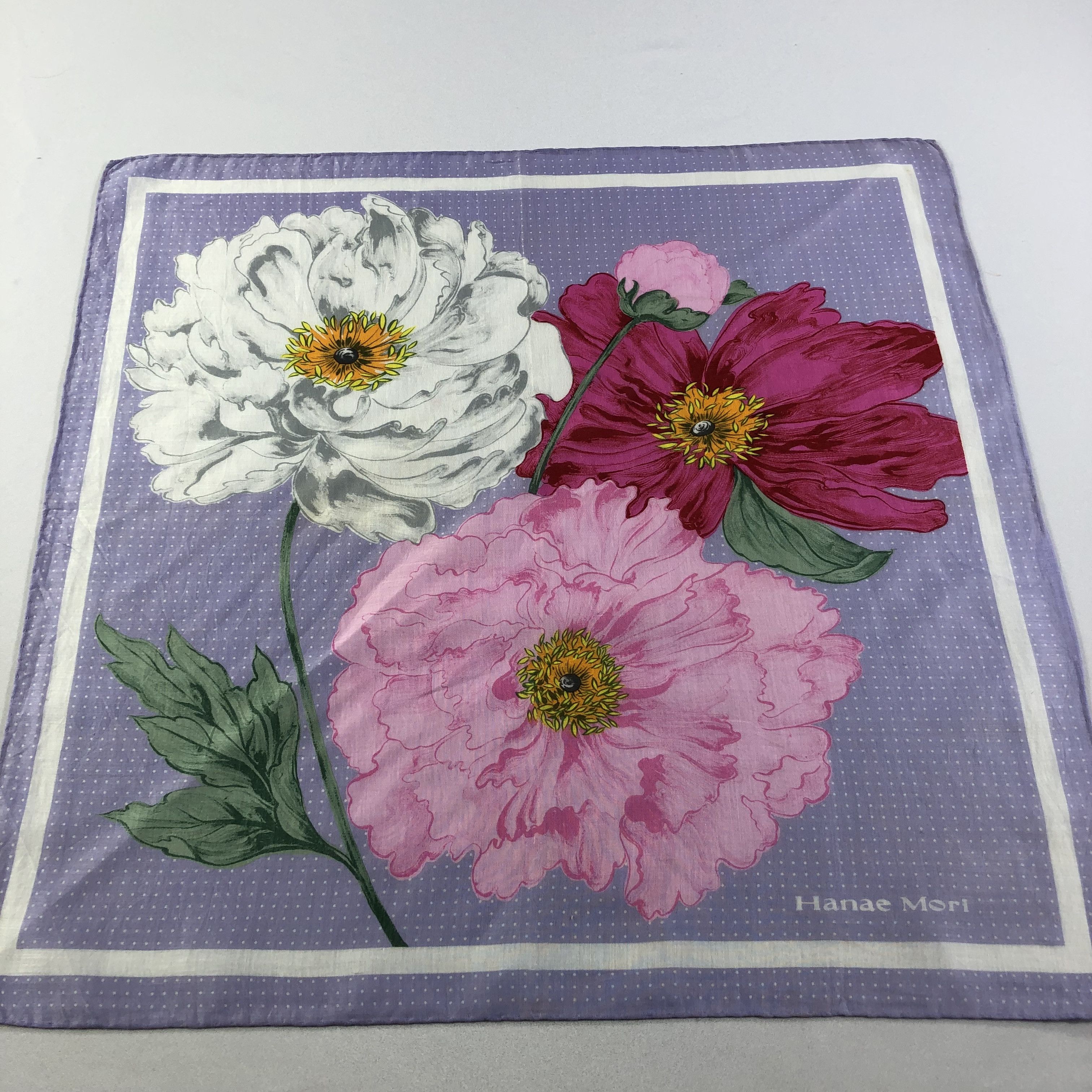 Hanae Mori Hanae Mori Handkerchief Neckerchief Bandana H1764 Size ONE SIZE - 1 Thumbnail