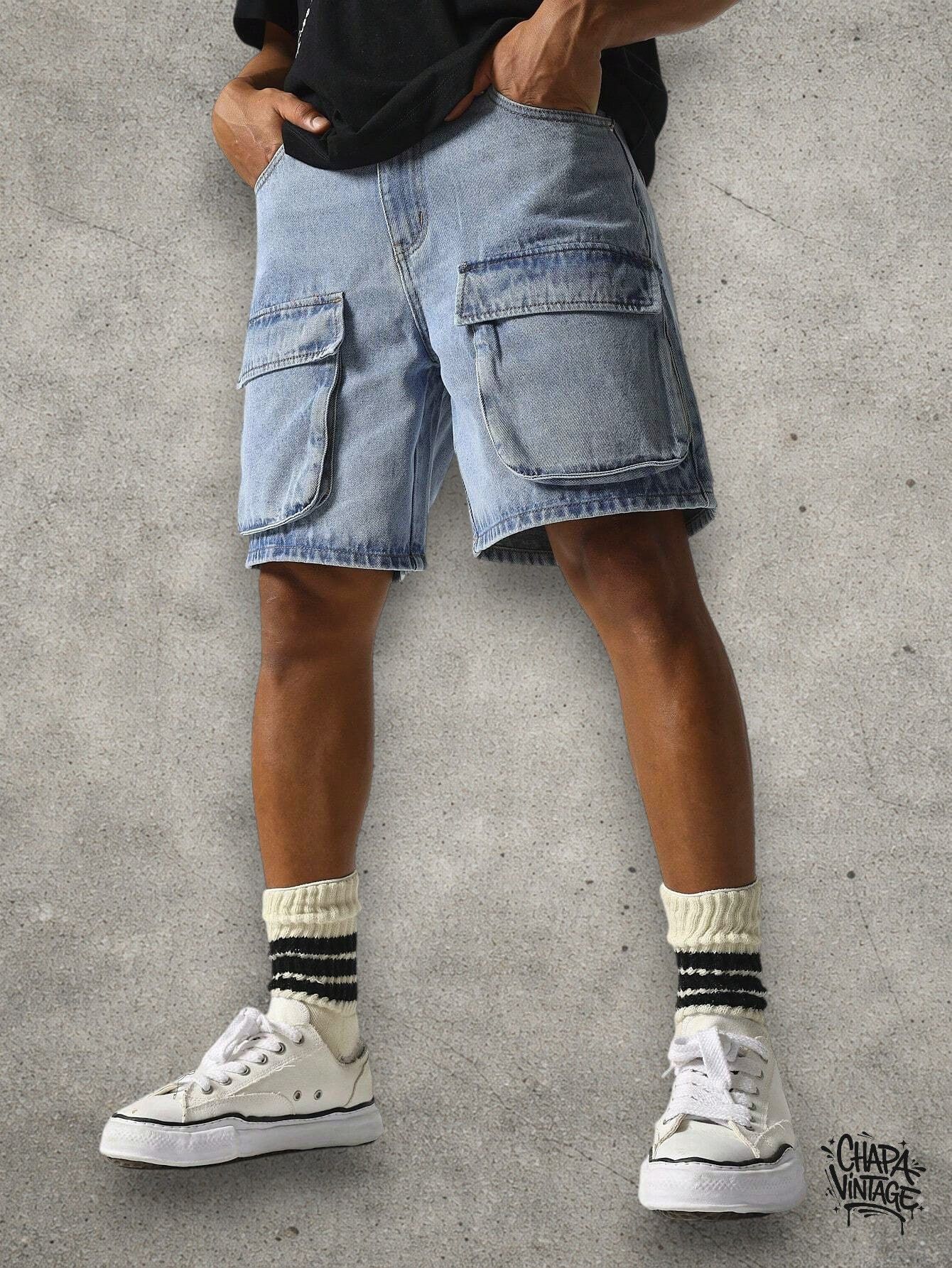 Vintage Cargo denim shorts Size US 32 / EU 48 - 2 Thumbnail