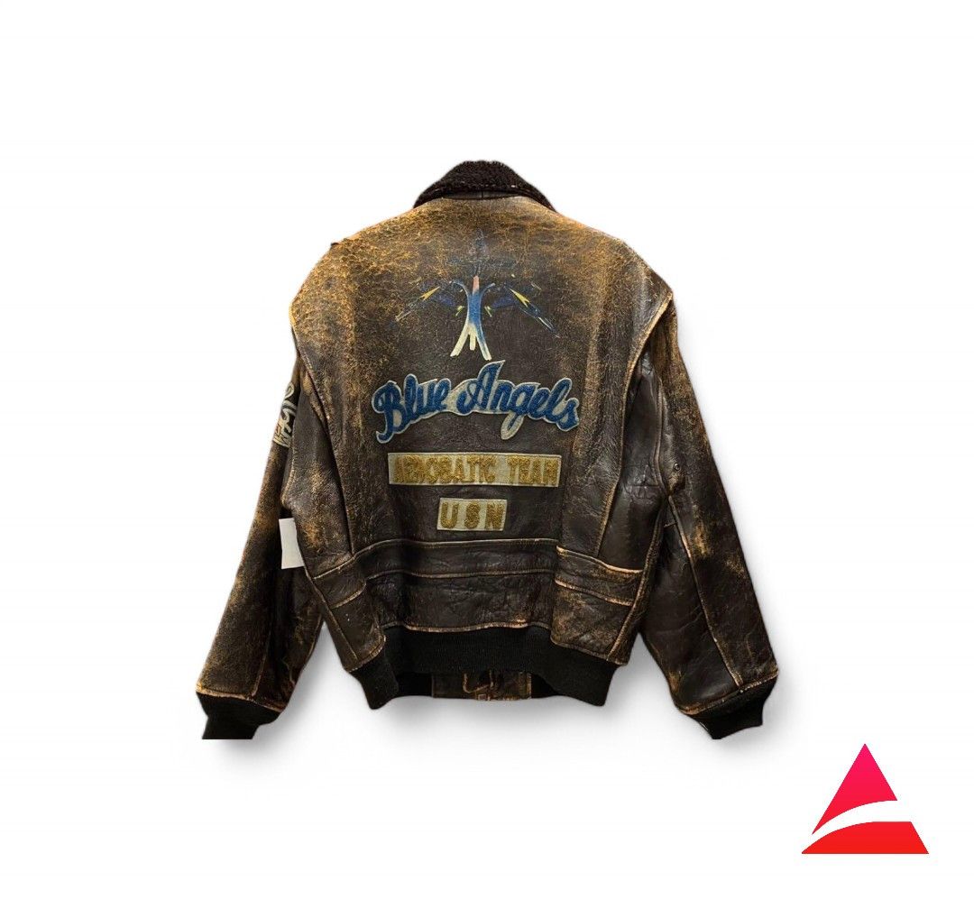【AVIREX】X-1 leather patch Bomber jacket AVIREX】X-1 leather patch Bomber jacket（Mens Black Avirex