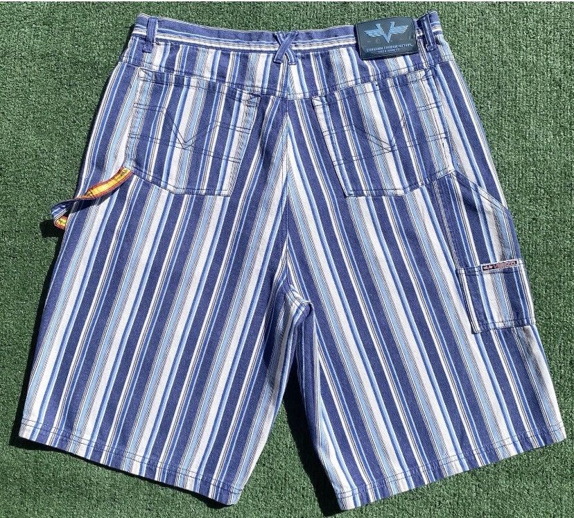 Vintage Vintage Y2K Veezo Striped Shorts Jorts Men’s Size 34 Size US 34 / EU 50 - 4 Thumbnail