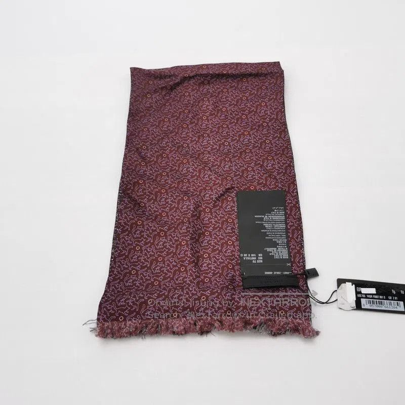 Prada Prada Colorful Silk Floral Fringe Scarf. Size ONE SIZE - 2 Thumbnail