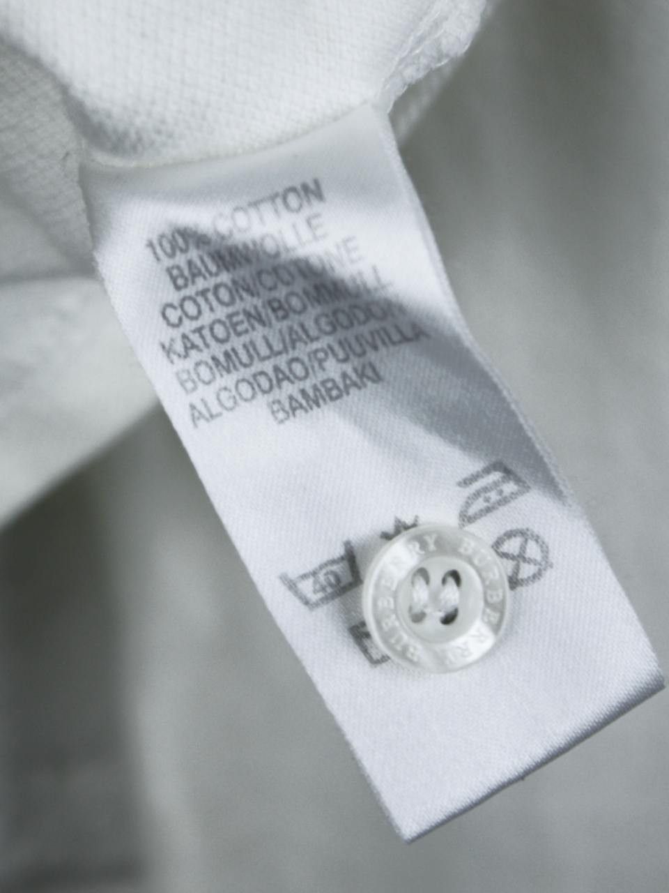 Burberry Burberry London White Polo Shirt Long Sleeve Vintage Size US M / EU 48-50 / 2 - 4 Thumbnail