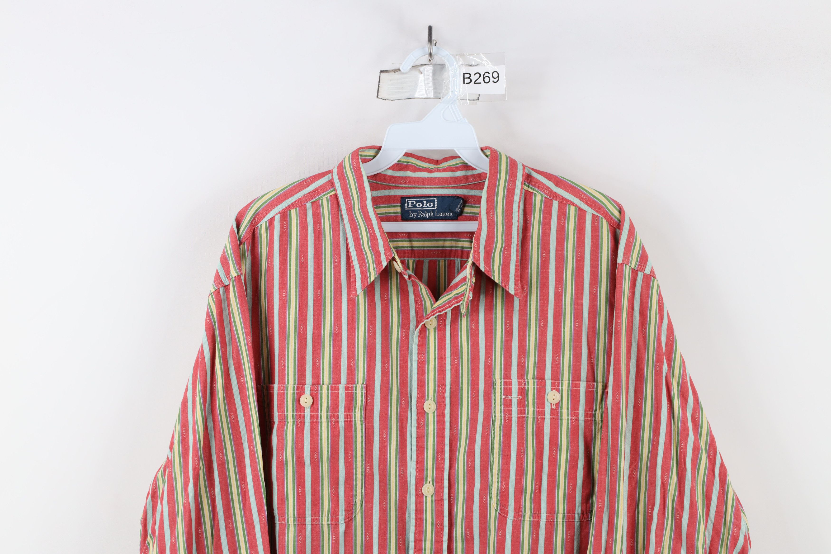 Polo Ralph Lauren Vintage 90s Ralph Lauren Southwestern Striped Button Shirt Size US L / EU 52-54 / 3 - 2 Thumbnail