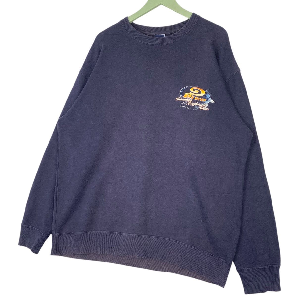Designer × Vintage Vintage Piko Hawaiian Crewneck Sweatshirt Navy Blue Size L Size US L / EU 52-54 / 3 - 2 Thumbnail