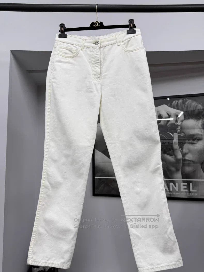 Chanel Chanel White denim trousers Size 25" / US 0 / IT 36 - 1 Thumbnail