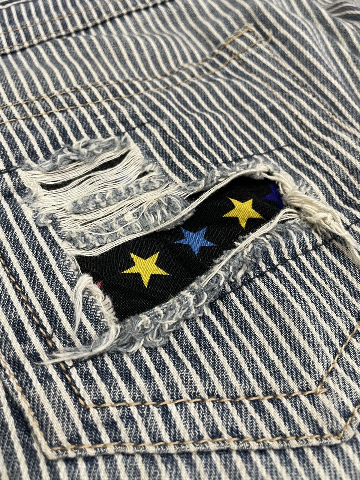 Hysteric Glamour × Japanese Brand Double Waist Distressed Tartan Plaid Star Junya Style Size US 31 - 21 Thumbnail