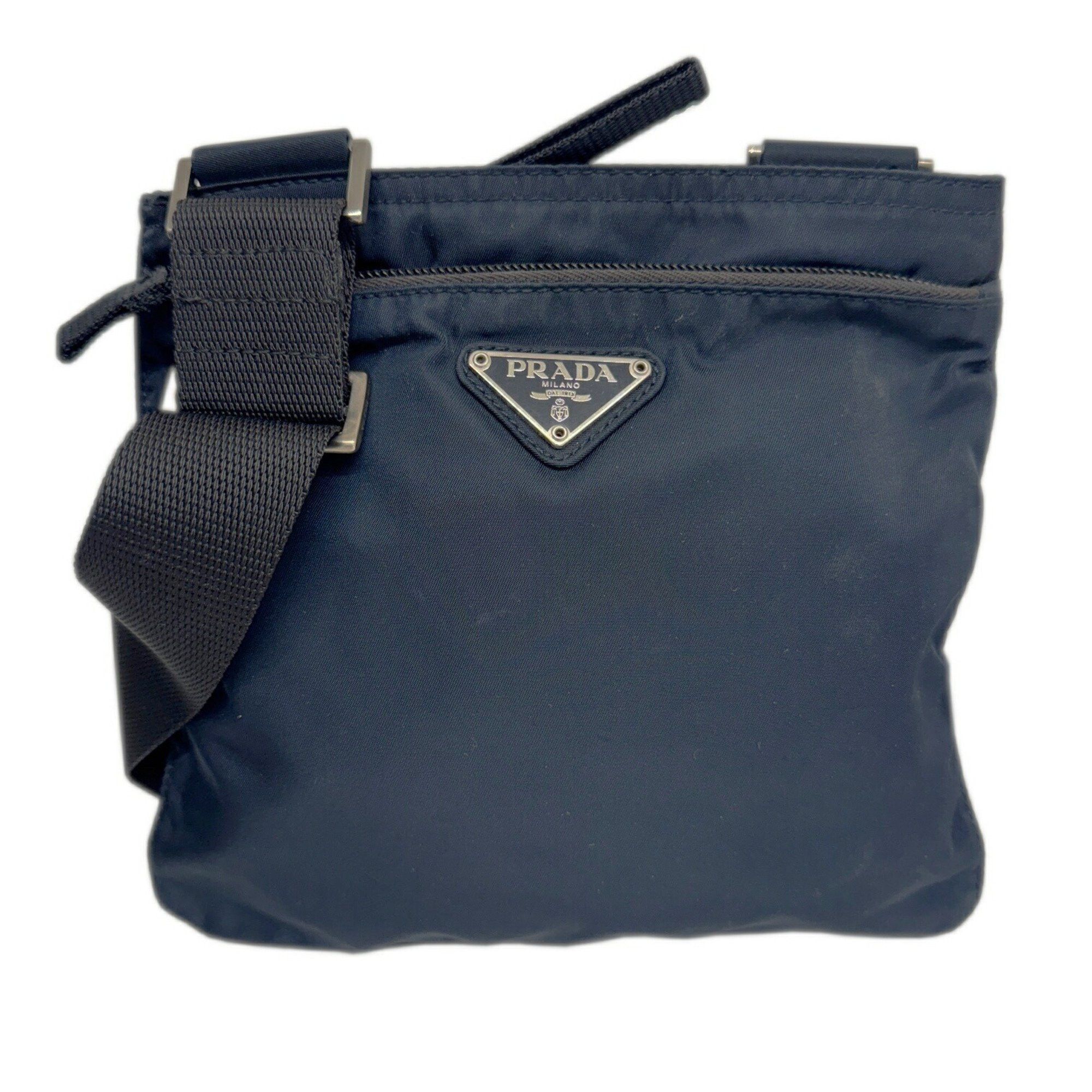 Prada Prada Shoulder Bag Pochette Nylon Navy B7372 Size ONE SIZE - 1 Thumbnail