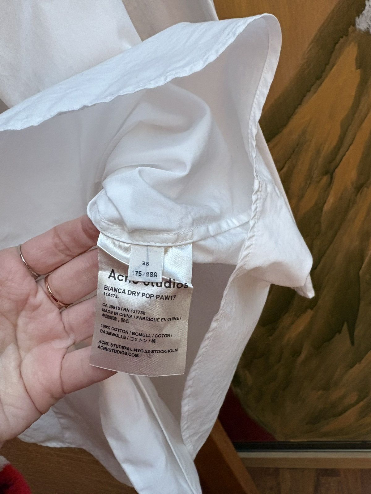 Acne Studios Acne Studios Bianca Dry Poplin Shirt Overlap Front Size 38 Size XS / US 0-2 / IT 36-38 - 7 Thumbnail