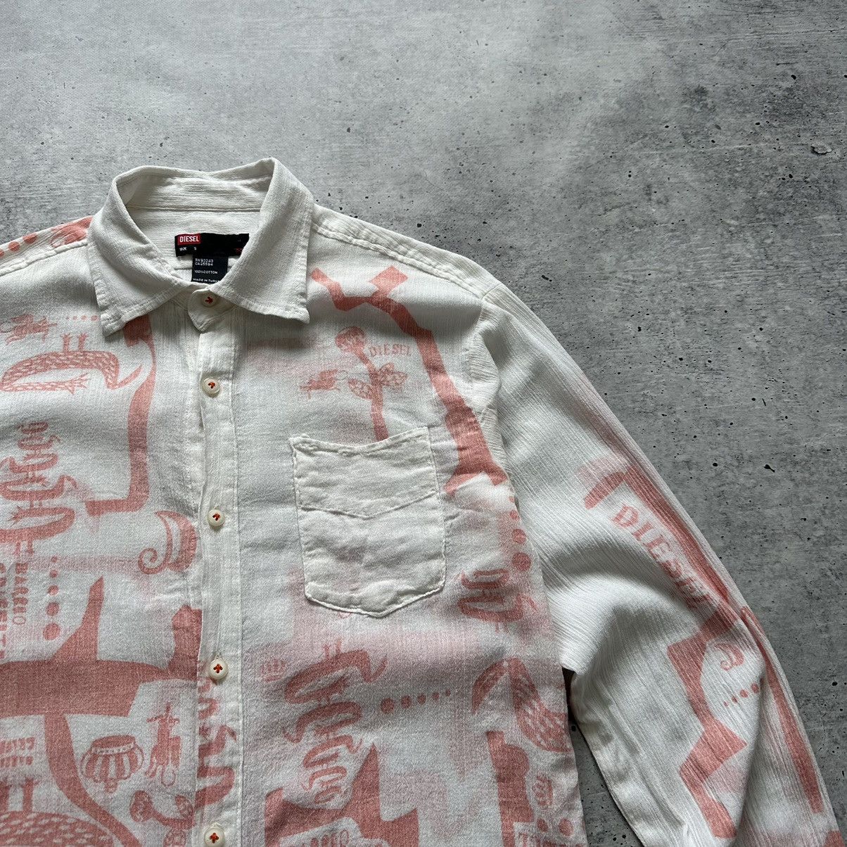 Diesel Vintage Diesel Inside Out Avandgard Style Shirt White Size US M / EU 48-50 / 2 - 3 Thumbnail