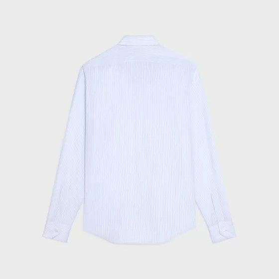 Celine o1w1db10724 Losse Shirt in Cotton Poplin in Light Blue Size US XXS / EU 40 - 2 Thumbnail