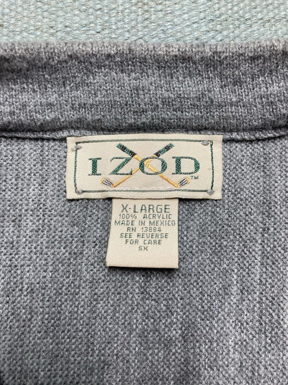 Izod × Vintage VTG izod acrylic sweater v neck pullover golf logo preppy XL Size US XL / EU 56 / 4 - 4 Thumbnail