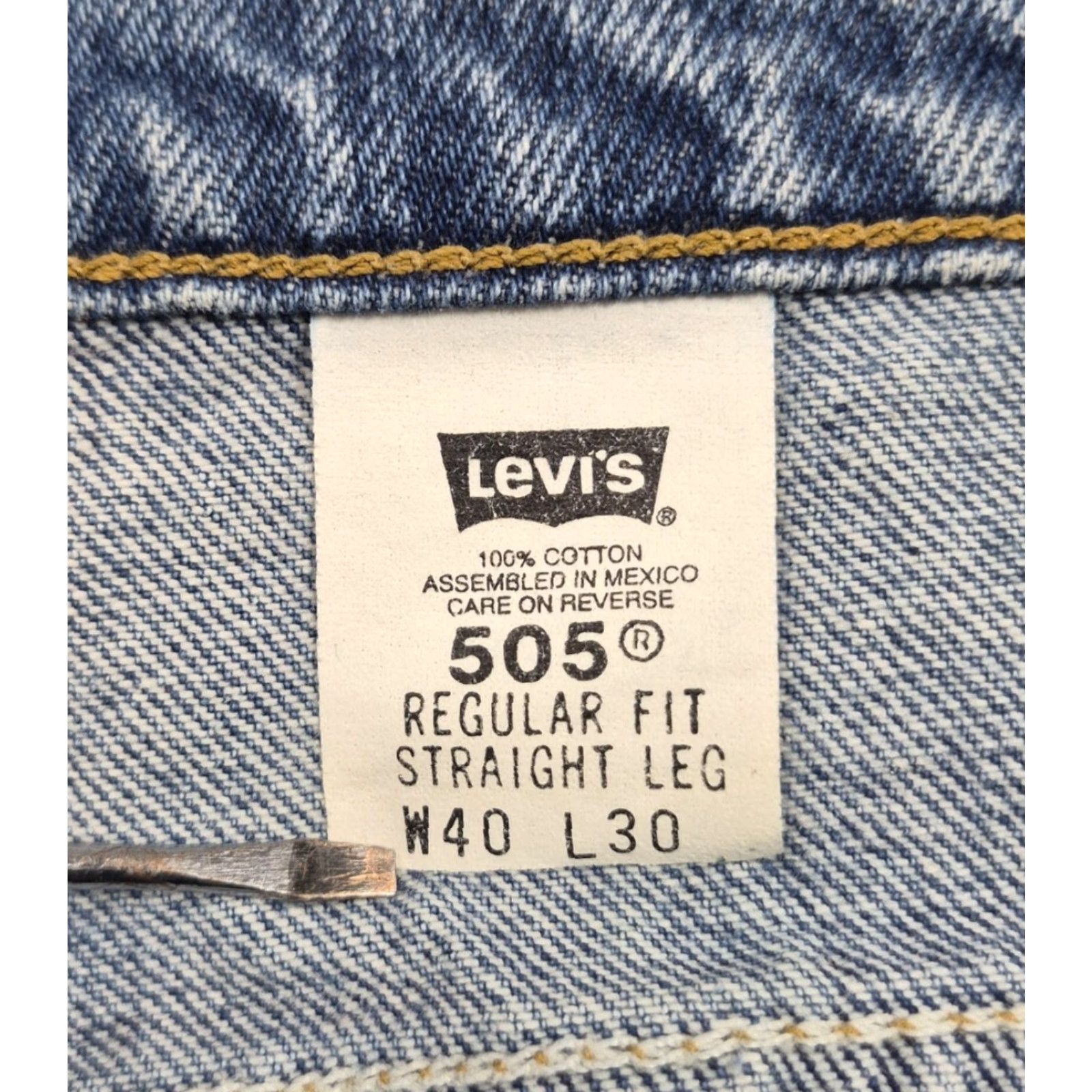 Levi's VINTAGE Levi's Jeans 505 Men's 40x30 Blue Regular Fit Straight Leg Denim Orange Tab Size US 40 / EU 56 - 5 Thumbnail