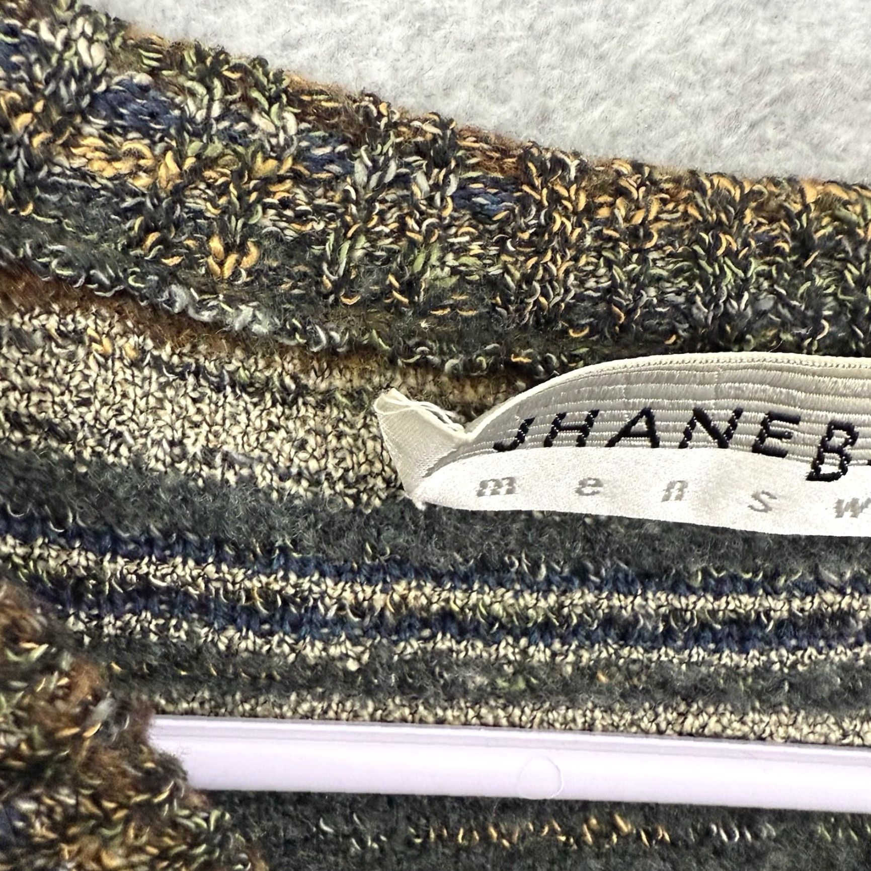Vintage VINTAGE Jhane Barnes Sweater Men L Brown Textured Wool Rayon V Neck Grandpa Core Japan Size US L / EU 52-54 / 3 - 4 Thumbnail