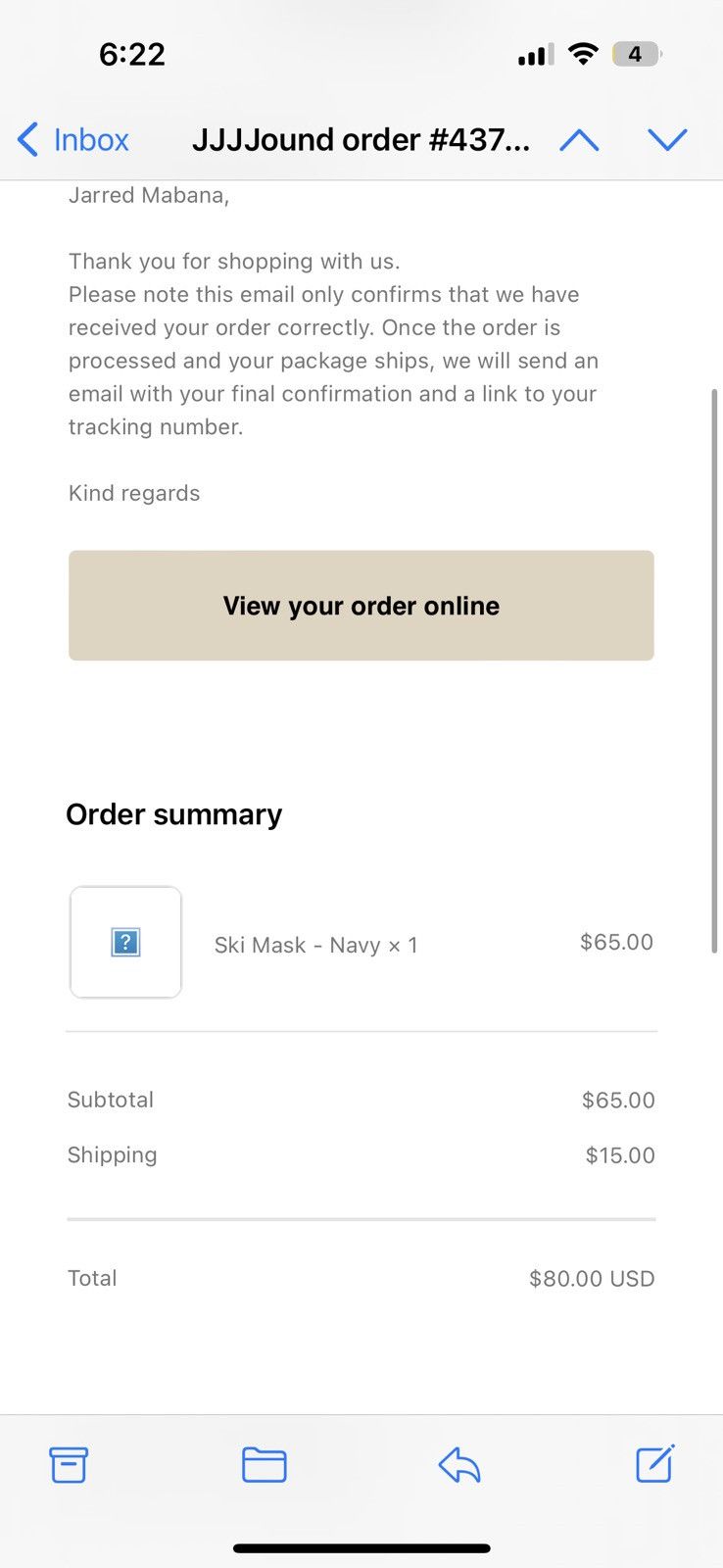 JJJJound JJJJound Ski Mask Size ONE SIZE - 5 Thumbnail