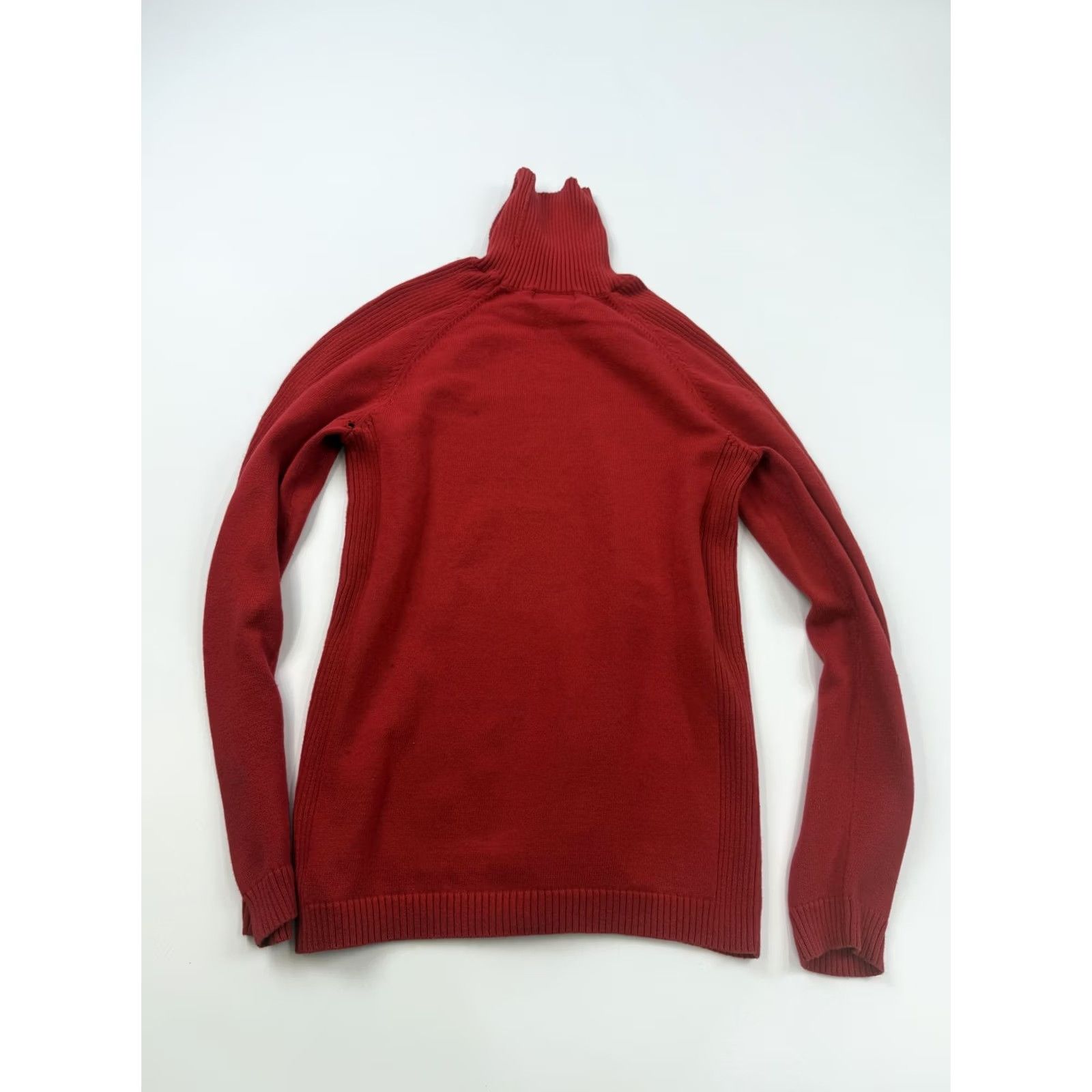 Ralph Lauren Polo Jeans Sweater Womens Large Red Turtleneck Cotton Knit Pullover Ralph Lauren Size L / US 10 / IT 46 - 6 Thumbnail