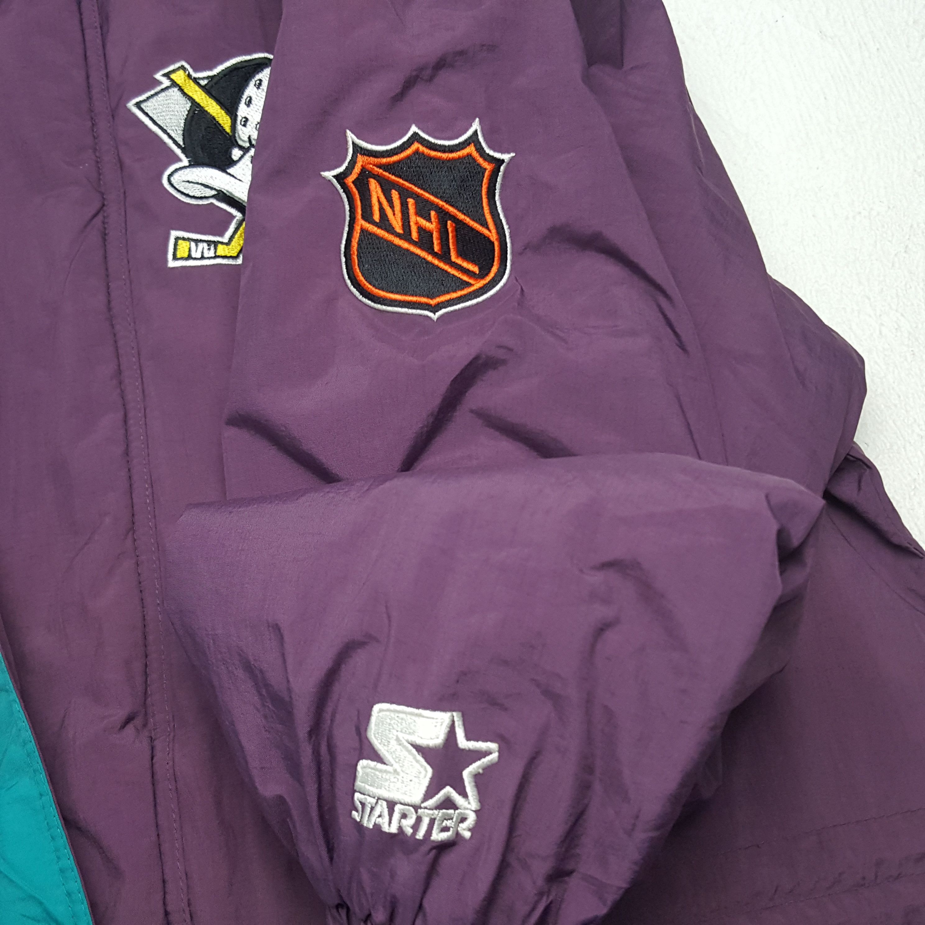 NHL × Starter × Vintage Vintage Starter Mighty Ducks American NHL Team Jacket Size US XL / EU 56 / 4 - 9 Thumbnail