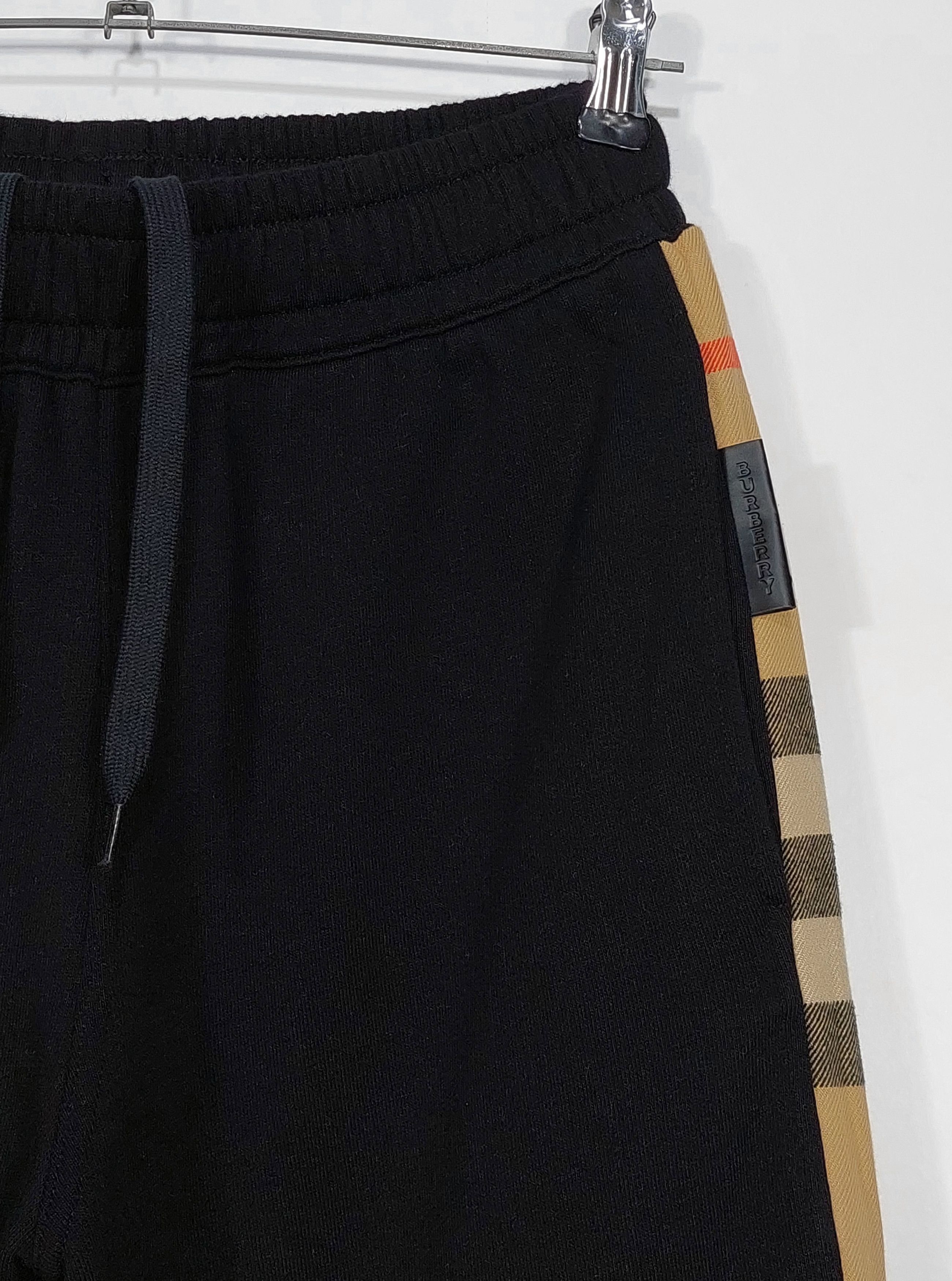 Burberry check-panelled track pants - black S Size US 32 / EU 48 - 7 Thumbnail