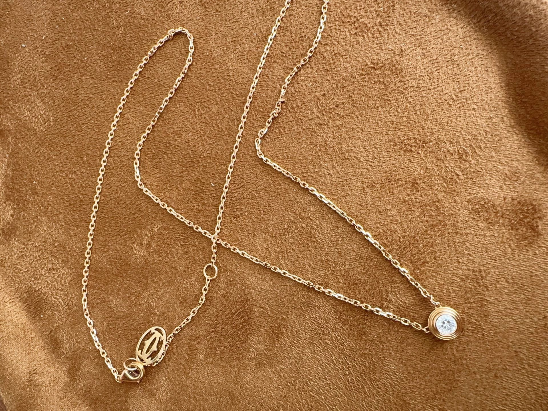 Cartier Cartier 0.18ct diamond necklace rose gold vintage 98 new Size ONE SIZE - 8 Thumbnail