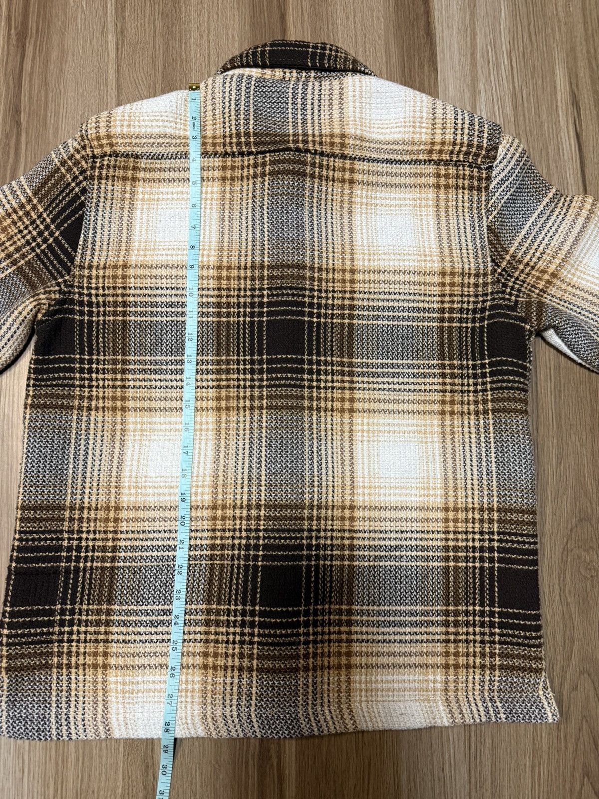 The Stronghold The Stronghold Mens Shirt M Brown White Plaid Jacket Flannel Size US M / EU 48-50 / 2 - 7 Thumbnail