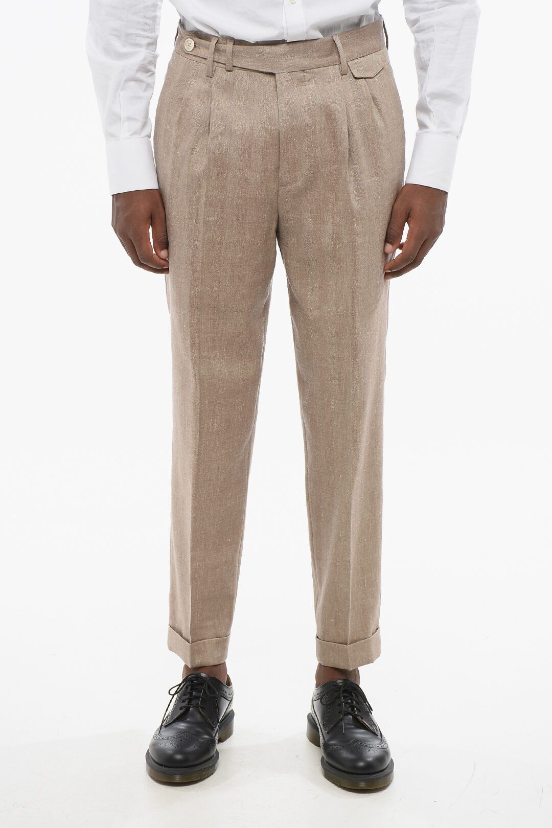 Brunello Cucinelli og1mm0725 Linen Blend Suit in Beige Size US M / EU 48-50 / 2 - 7 Thumbnail
