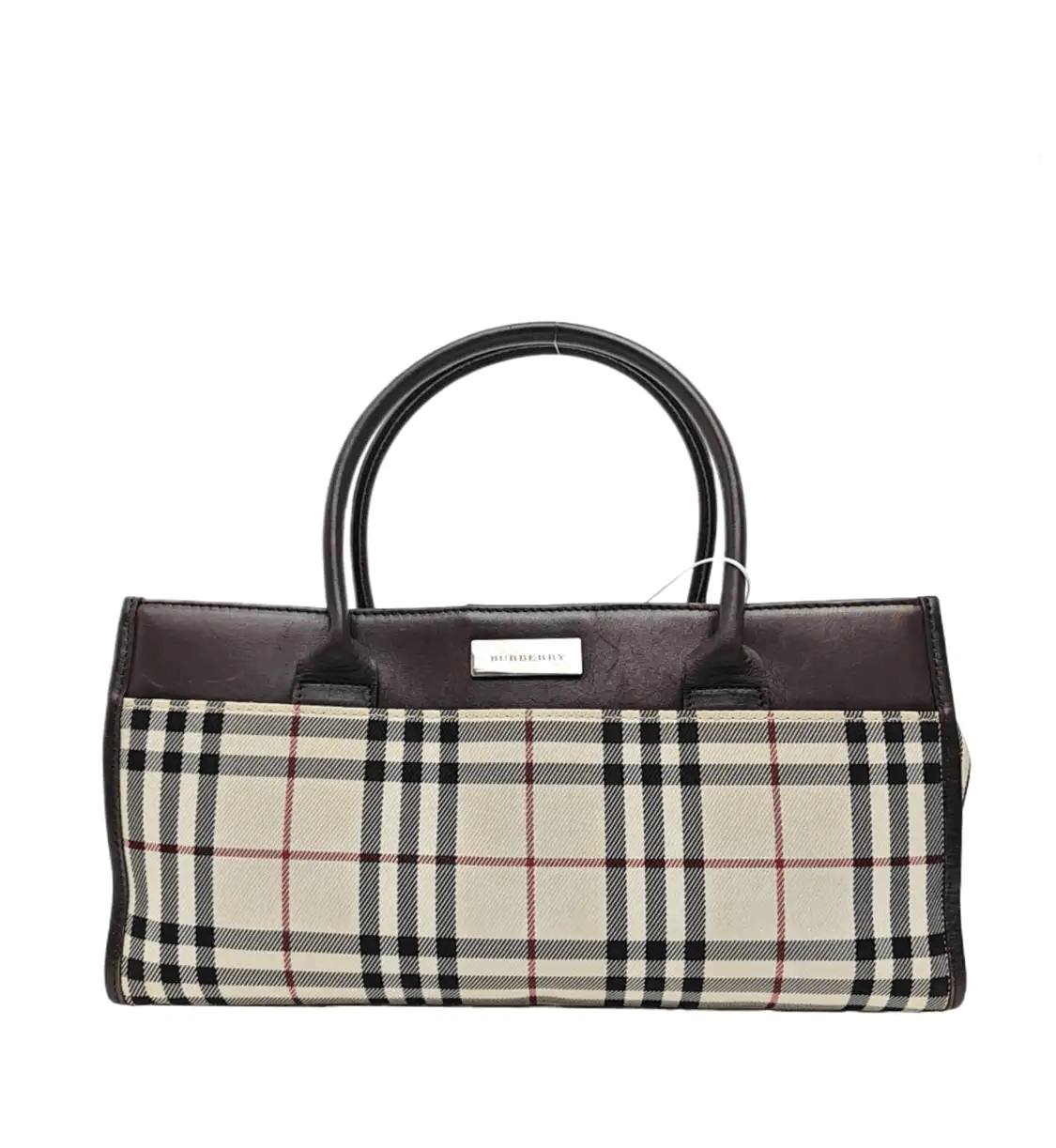 Burberry BURBERRY tote bag beige canvas handbag silver hardware Size ONE SIZE - 1 Thumbnail