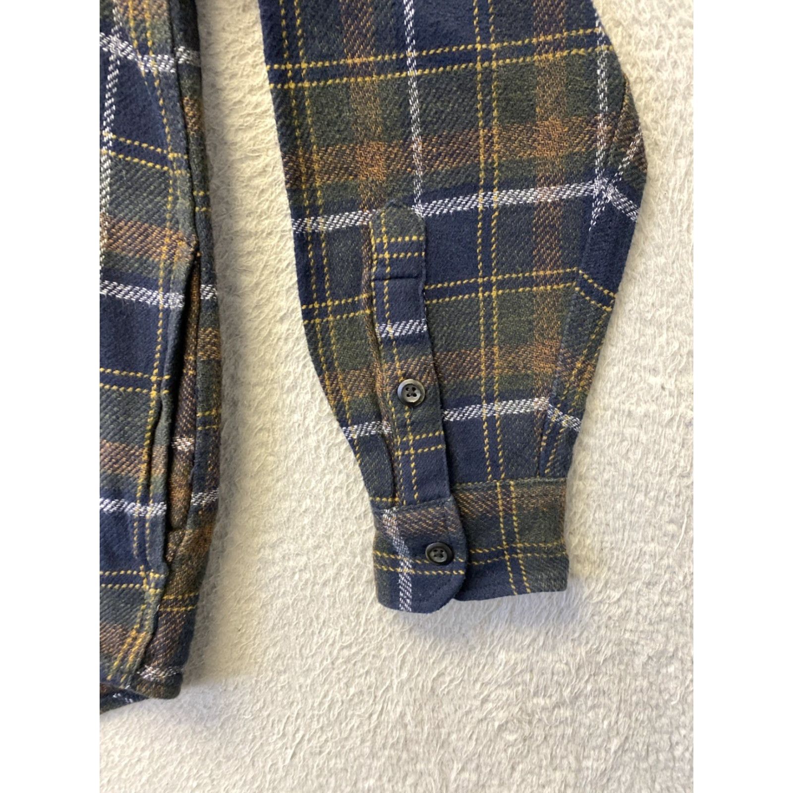 Orvis VINTAGE Orvis Jacket Shirt Mens Small Brown Navy Shacket Button Work Pockets /161-24 Size US S / EU 44-46 / 1 - 7 Thumbnail