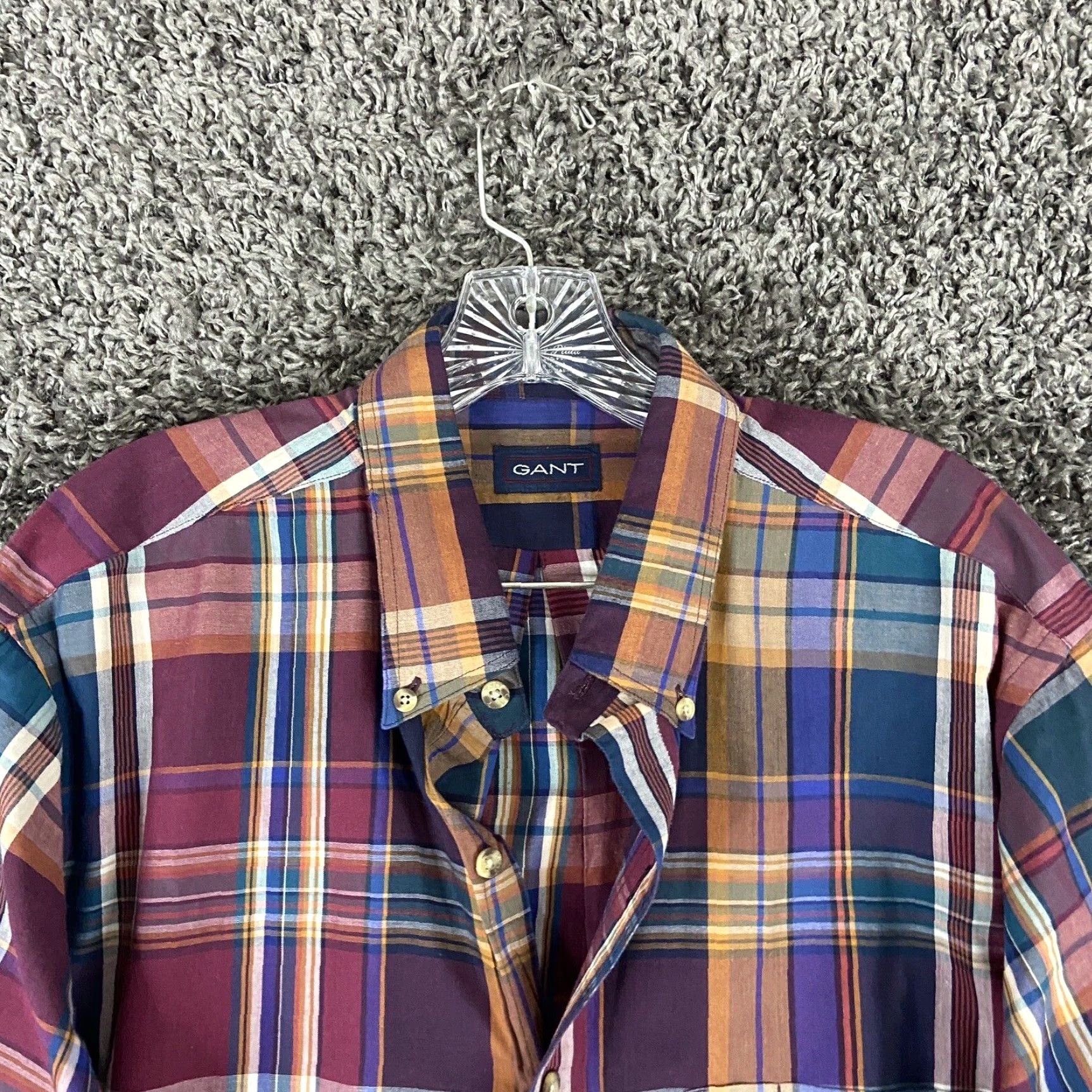 Gant Gant Men’s XL Multicolor Plaid Button Up Long Sleeve Size US XL / EU 56 / 4 - 5 Thumbnail