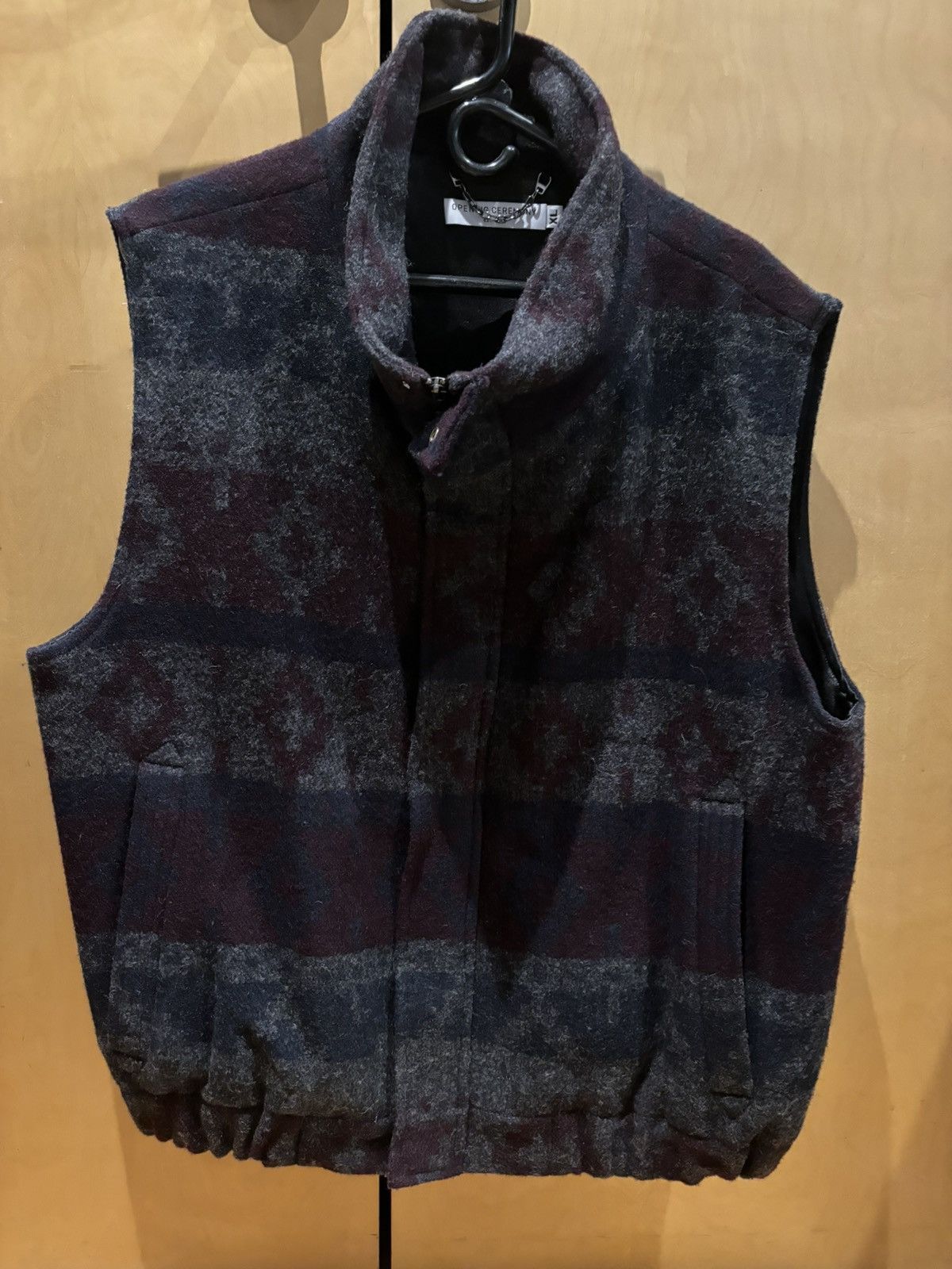 Opening Ceremony OPENING CEREMONY winter wool vest XL gray Aztec print Size US XL / EU 56 / 4 - 1 Thumbnail