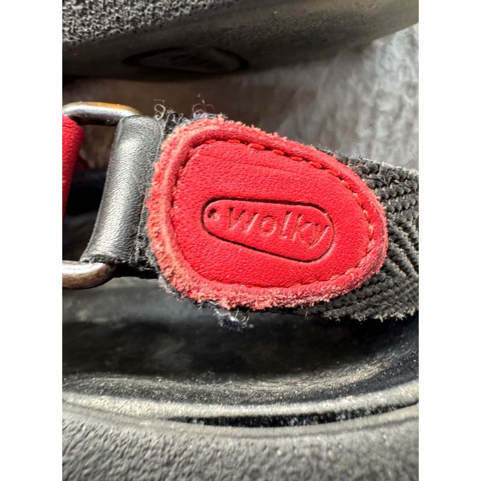 Vintage Wolky Sandal Women Platform Red & Black Leather Adjustable Strap Size 38 9006 Size US 8 / IT 38 - 7 Thumbnail