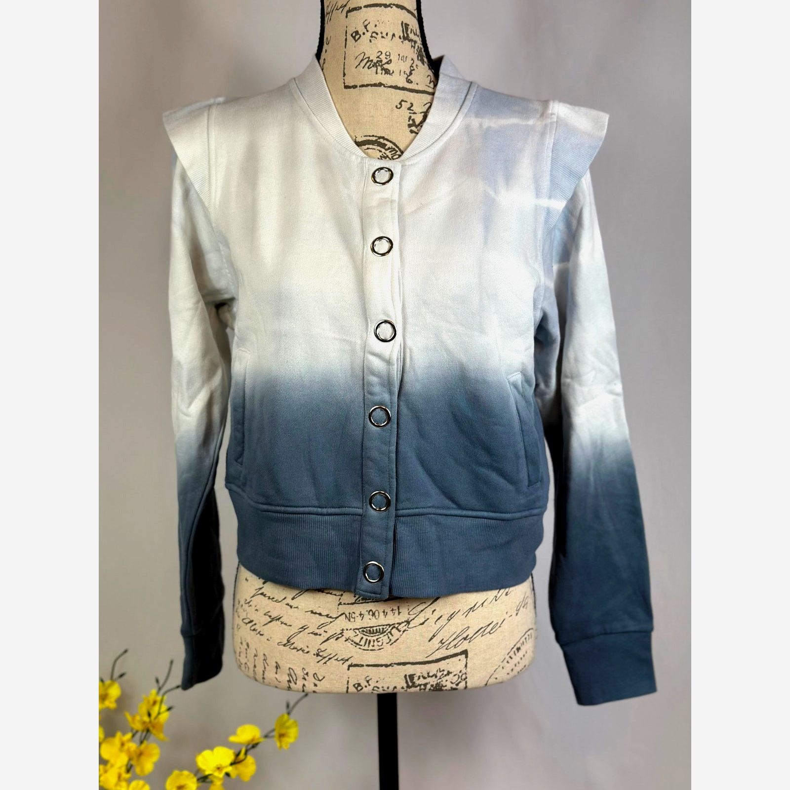 Other 525 America Dip Dye French Terry Jacket Joggers Blue Gray S Size 27" / US 4 / IT 40 - 3 Thumbnail
